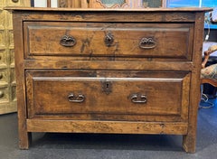 A Spanish Carlos II Walnut Chest of Drawers, 17th Century