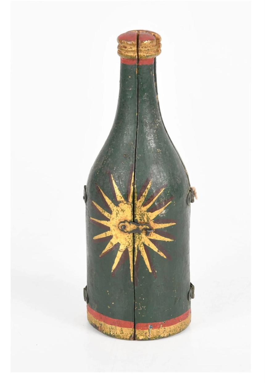 Spanish Colonial Bottle Form Triptych In Good Condition In Bradenton, FL
