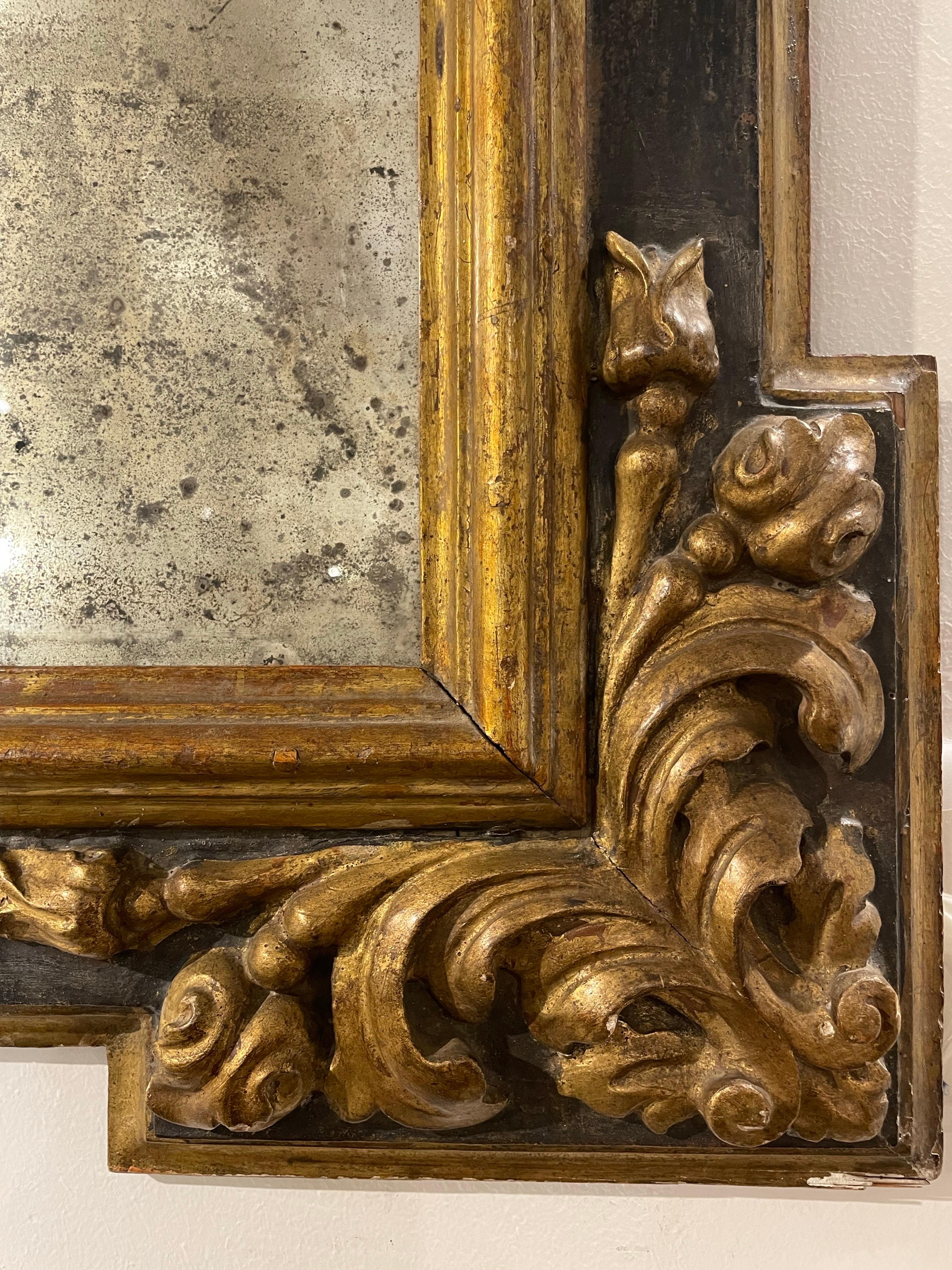A Spanish Gilded Mirror, 18th Century In Good Condition For Sale In ARMADALE, VIC
