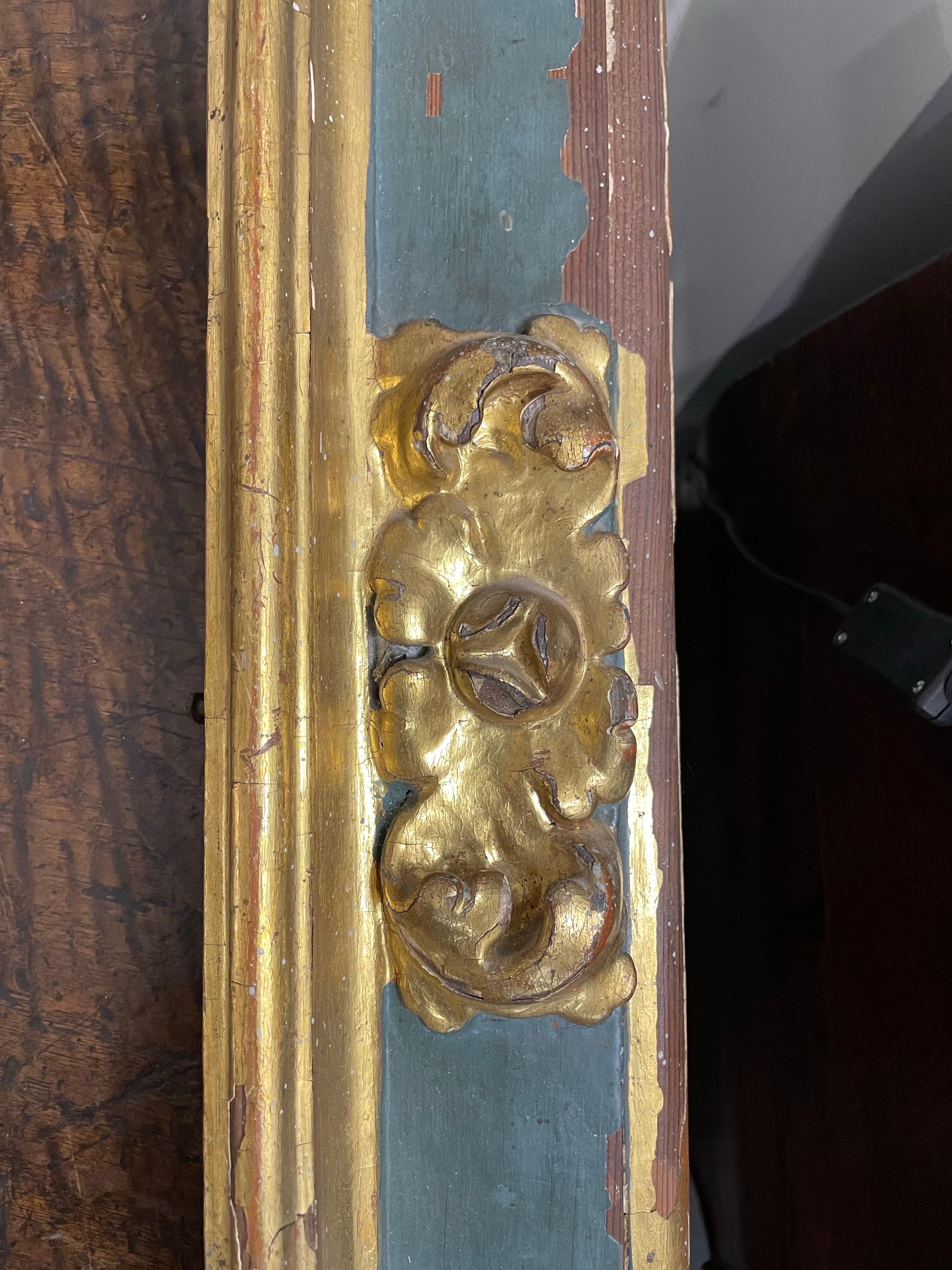 Un cadre espagnol doré et polychrome, 18ème siècle en vente 2