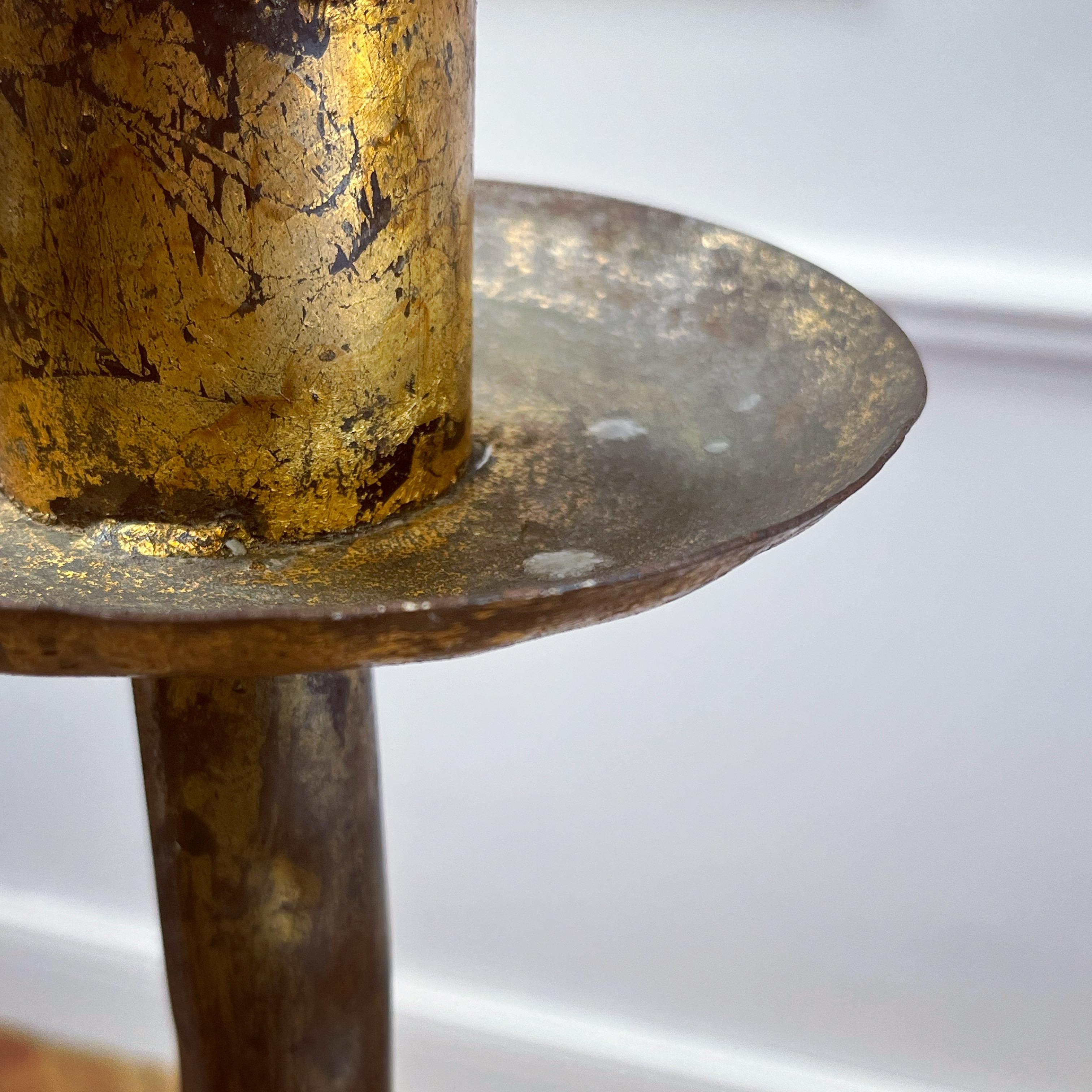 Mid-20th Century A Spanish Gilt Iron Floor Lamp