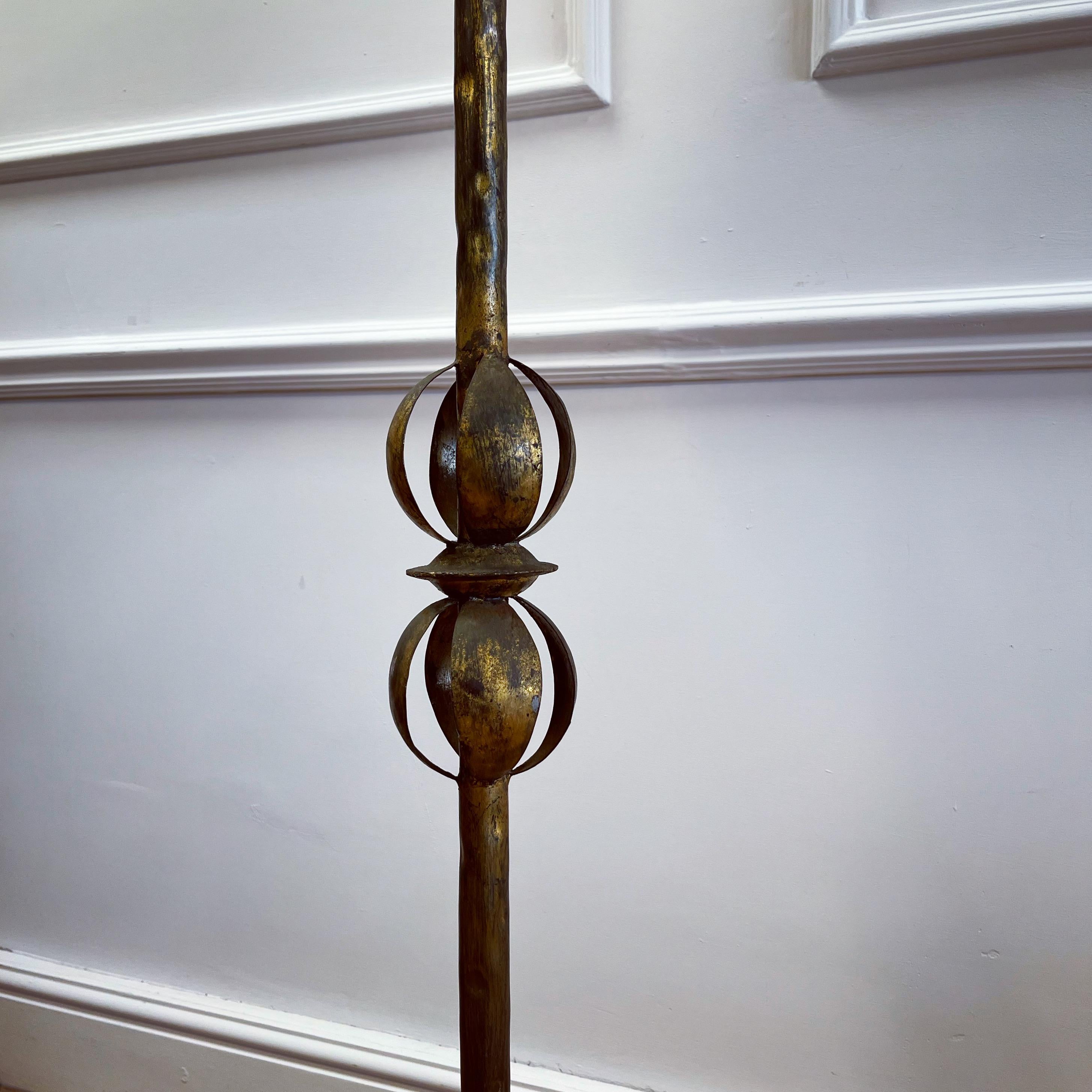 A Spanish Gilt Iron Floor Lamp 1