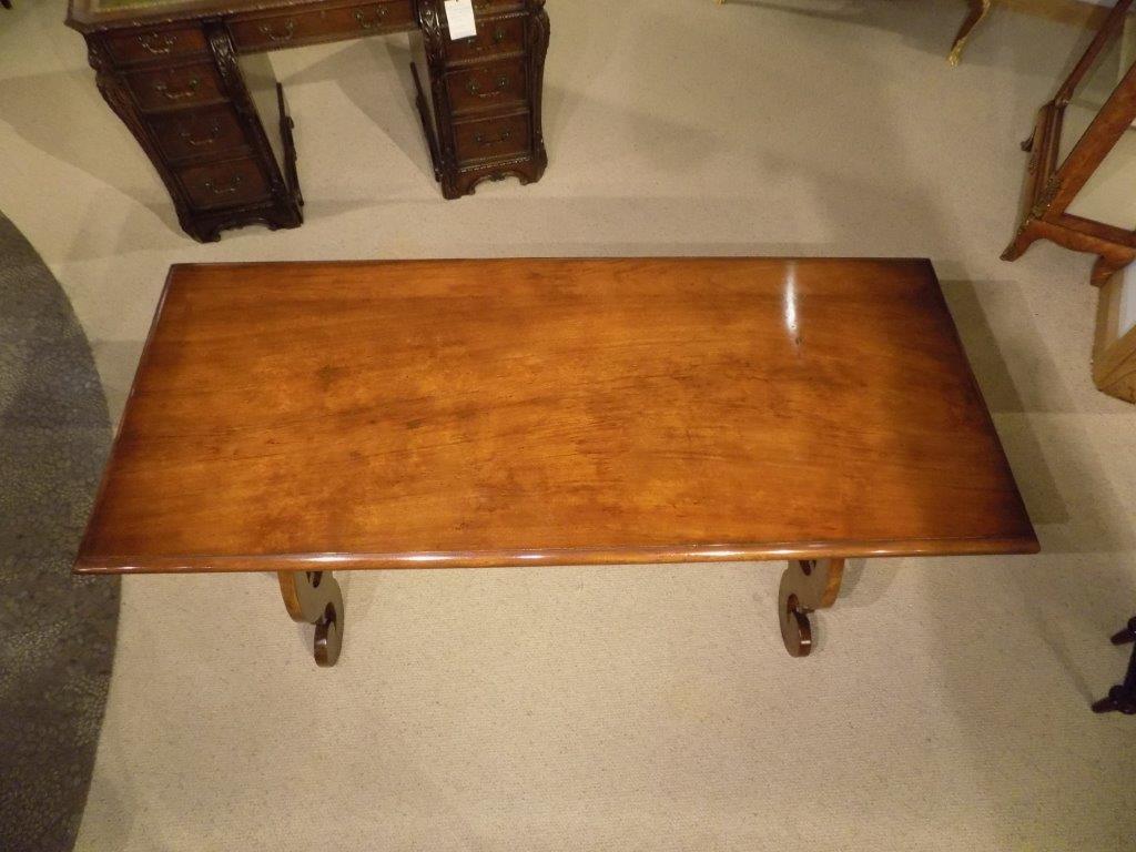 Spanish Style Walnut Antique Refectory Dining Table In Excellent Condition For Sale In Darwen, GB