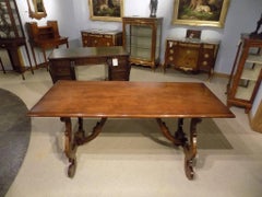 Spanish Style Walnut Antique Refectory Dining Table