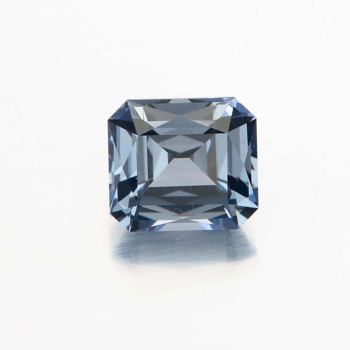 A Sparkling Flawless 2.11 carat Blue Spinel Lotus Certified 
Dimensions 7.67 x 6.91 x 4.52 mm
Shape: Octagonal Faceted Cut
Weight: 2.11 carat
No Heat
Lotus certified 7337-5059
Due to this gem's high degree of clarity. origin determination is not