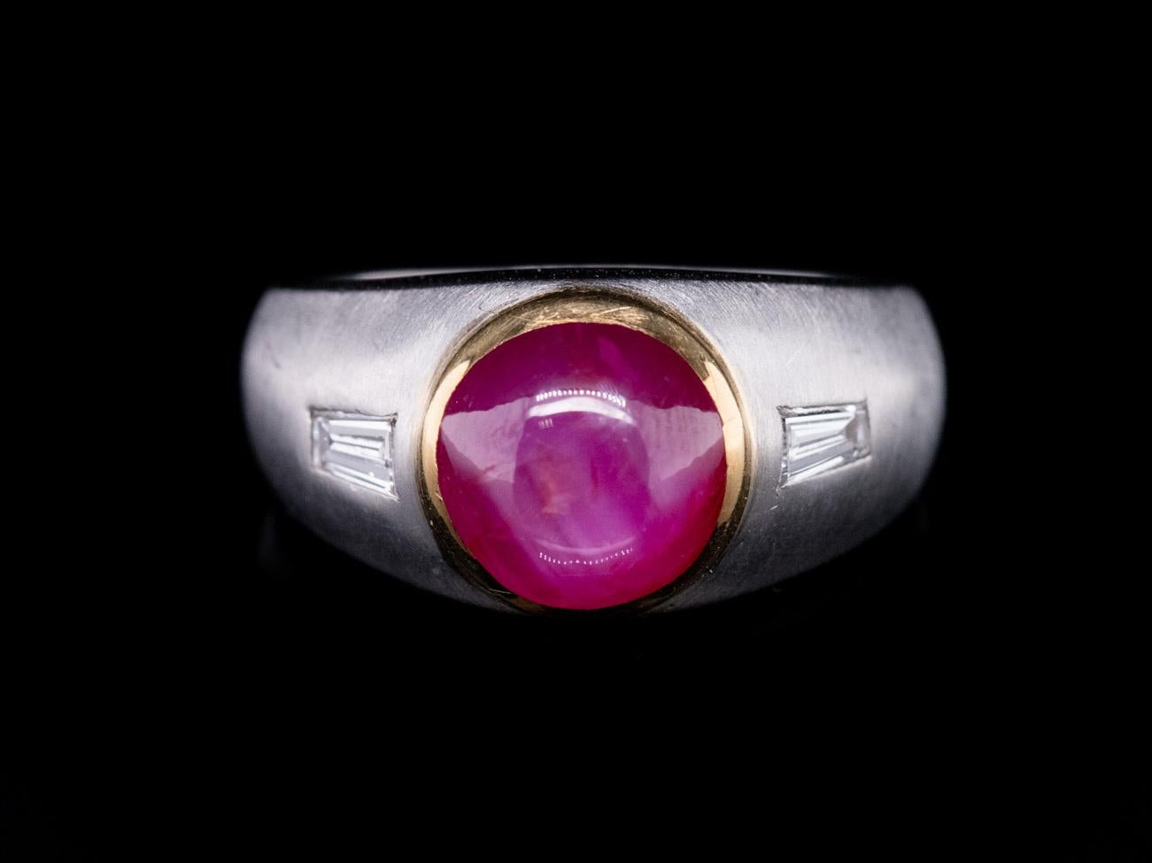 star ruby mens ring