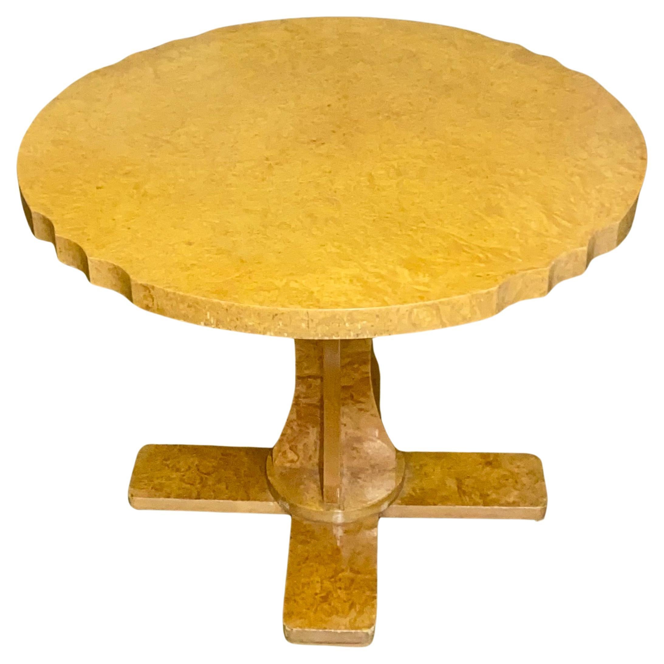 Milieu du XXe siècle Spectaculaire nid de table Art Déco en ronce d'érable blond H&L Epstein vers les années 1930 en vente