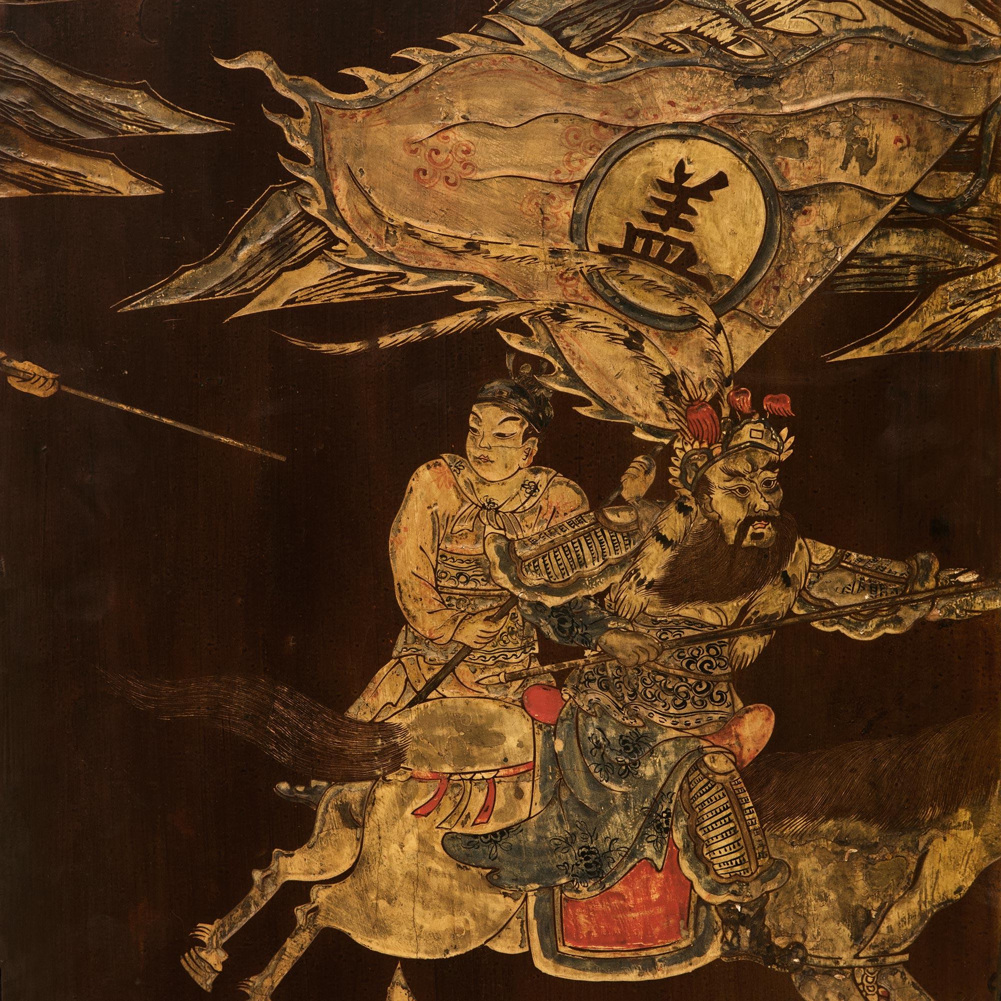 Wood A spectacular Chinese 18th century Coromandel Lacquered 8-panel floor screen For Sale