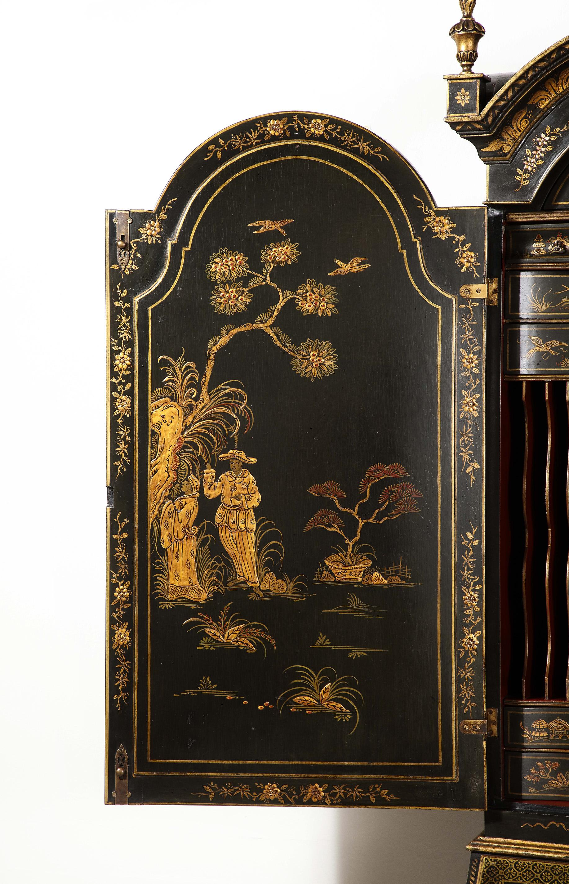 A Spectacular English Chinoiserie Secretary For Sale 3