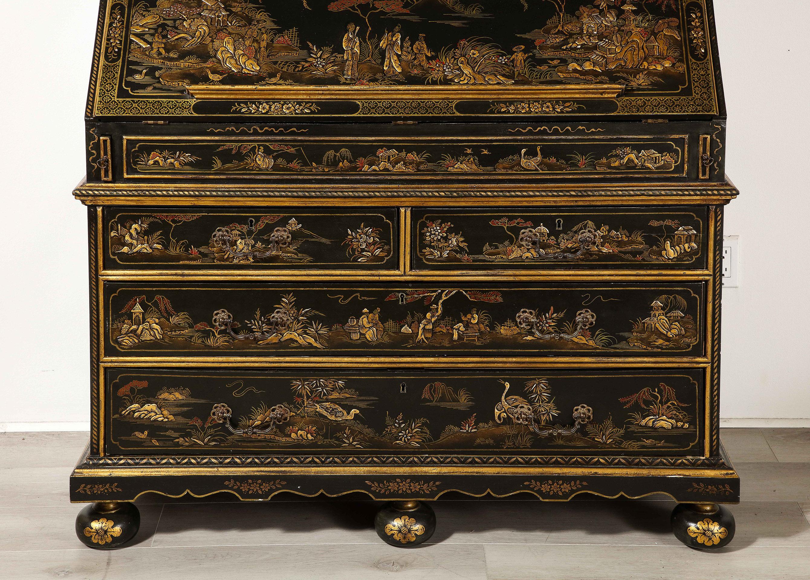 A Spectacular English Chinoiserie Secretary For Sale 4