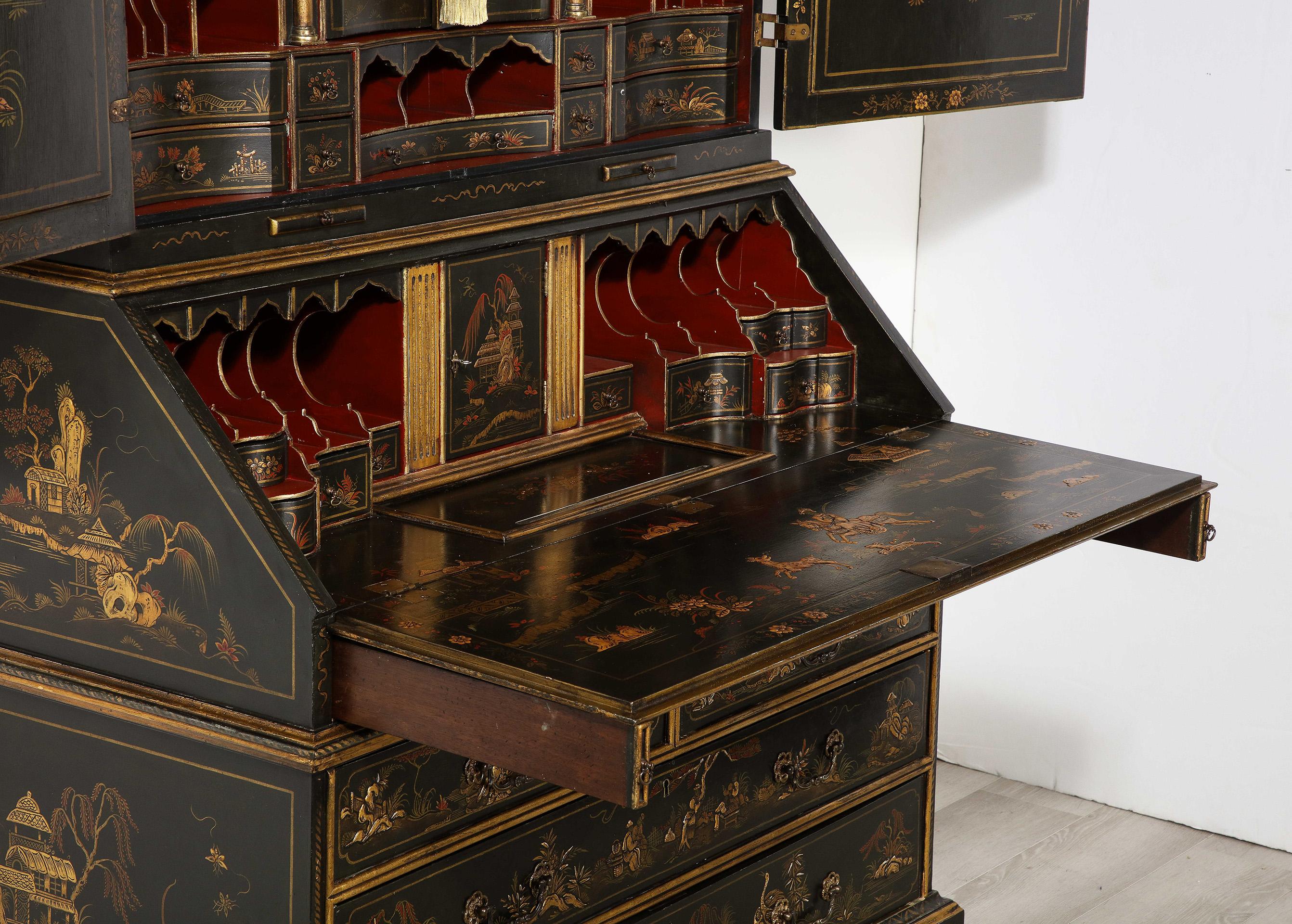 A Spectacular English Chinoiserie Secretary For Sale 6