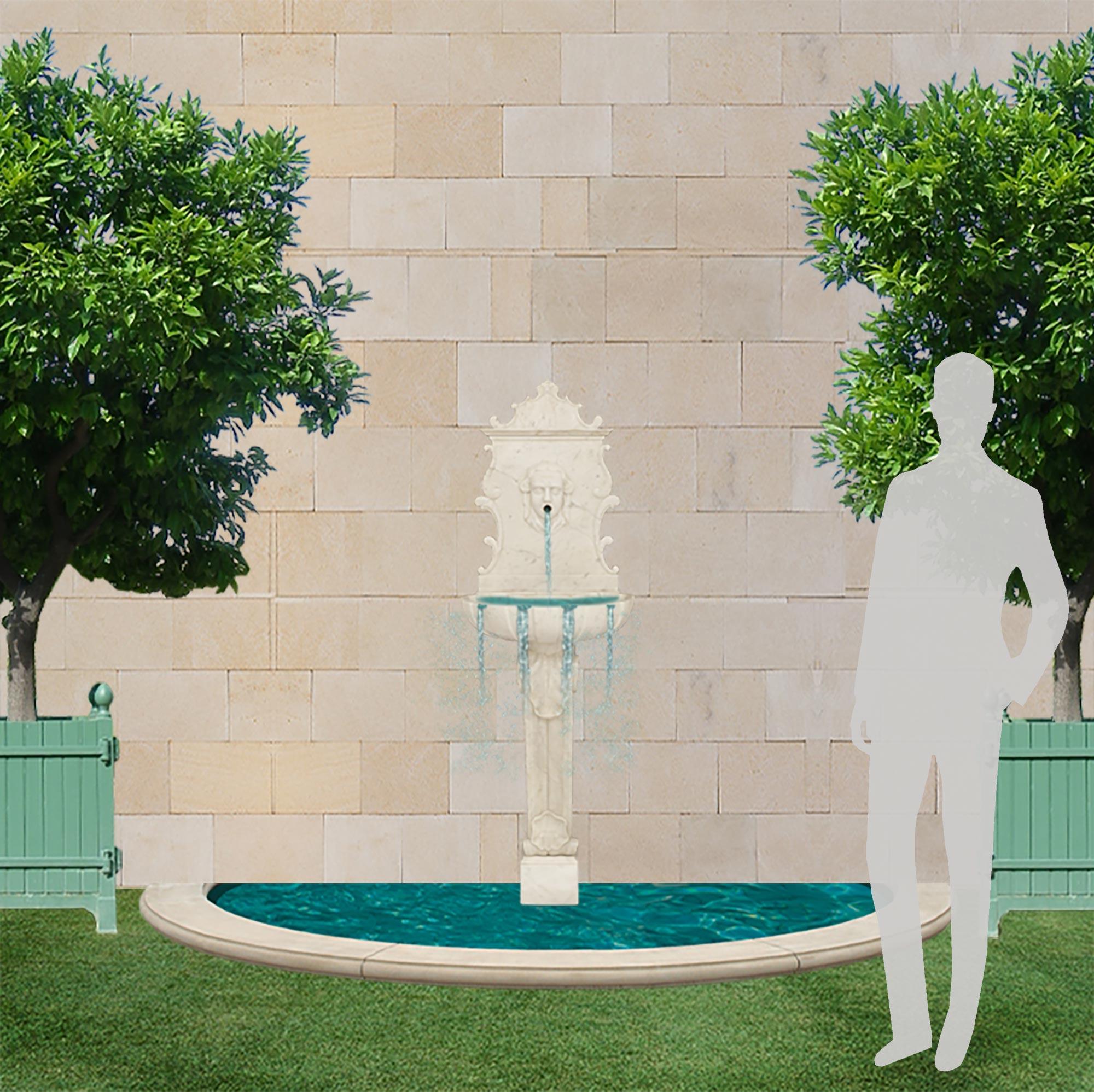 Une spectaculaire fontaine italienne en marbre blanc de Carrare de la Renaissance du 19e siècle en vente 5