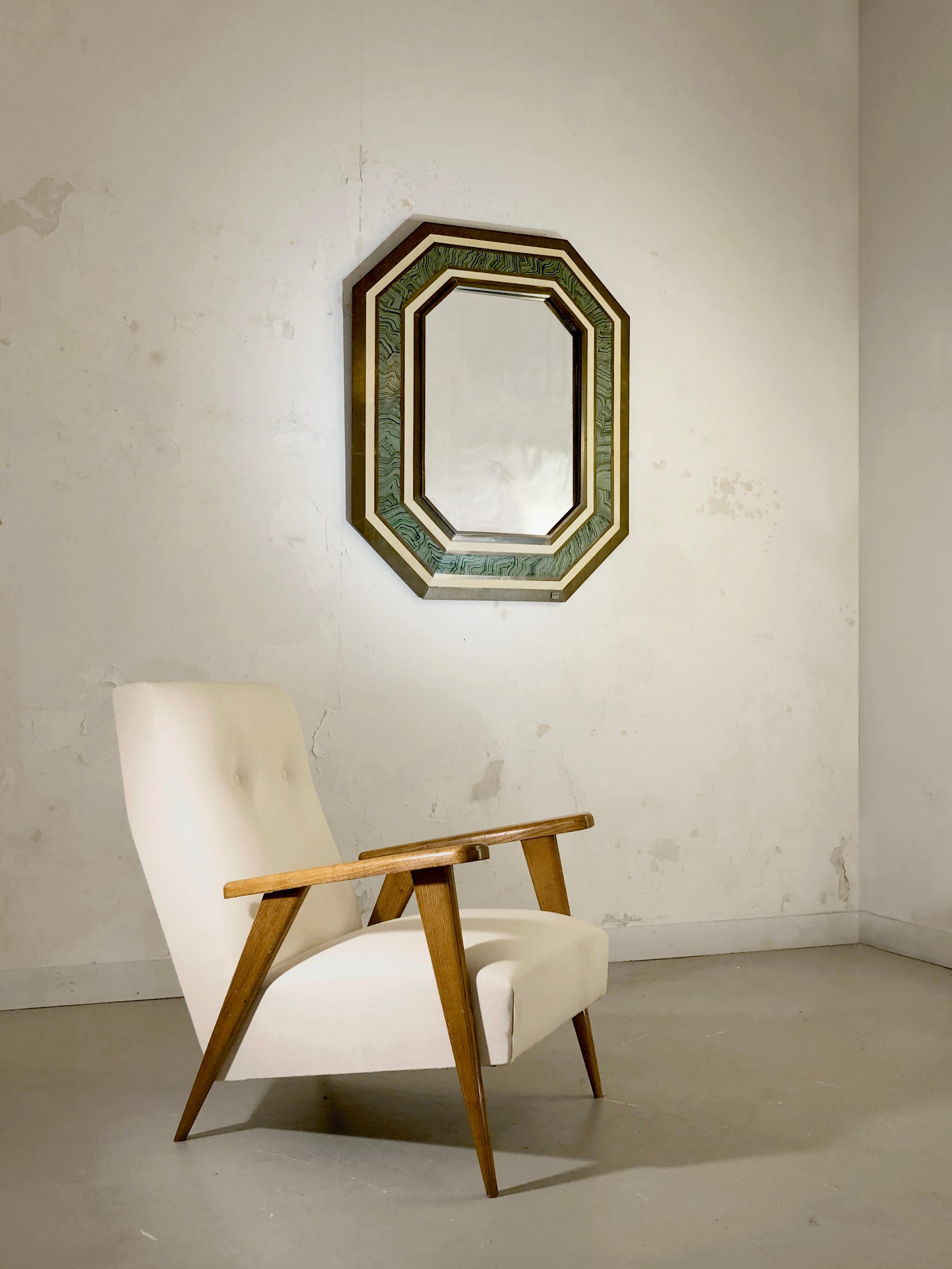 A HUGE SPECTACULAR SHABBY-CHIC Wall MIRROR by JEAN-CLAUDE MAHEY, France 1970 For Sale 3