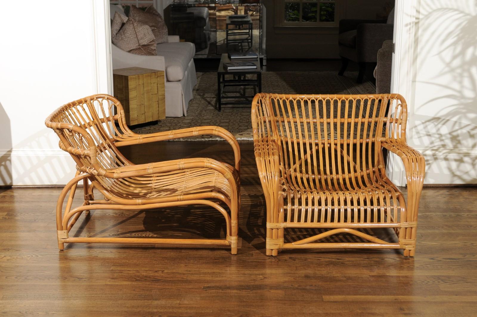 Spectacular Pair of Custom Commissioned Loungers after Viggo Boesen (Art déco)