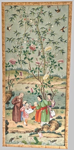 Vintage Chinese Wallpaper Design Painting by Chinese School - Fine