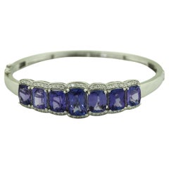 Bracelet spectaculaire en tanzanite et diamant