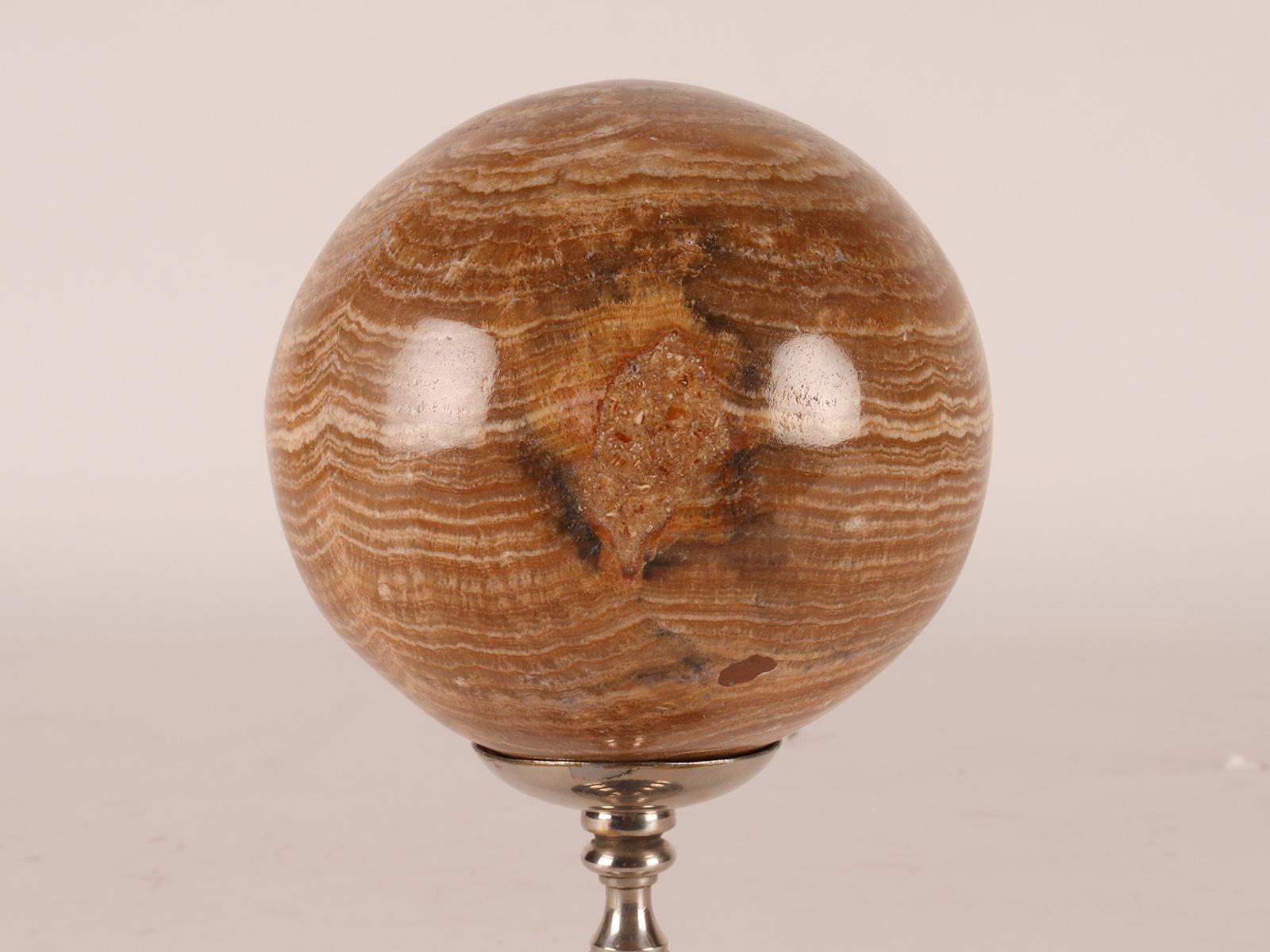 19th Century A sphere of Aragonite stone, Italy 1870.  For Sale