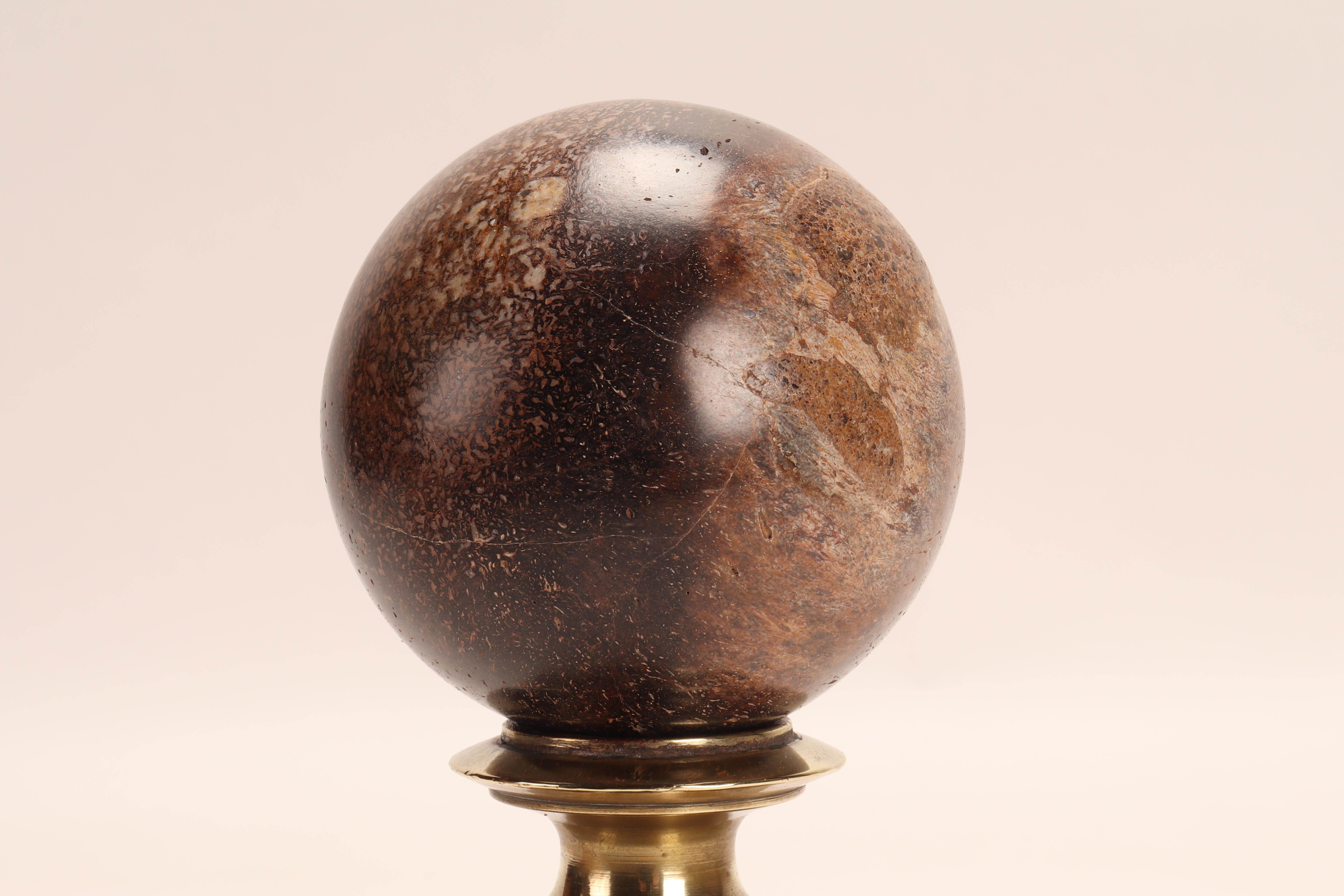 19th Century Sphere of Dinosaur Fossil, Italy, 1870