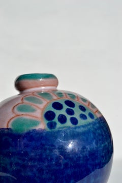 Kugelförmige Keramikvase der Gebrüder Cloutier, Frankreich, 1970er Jahre