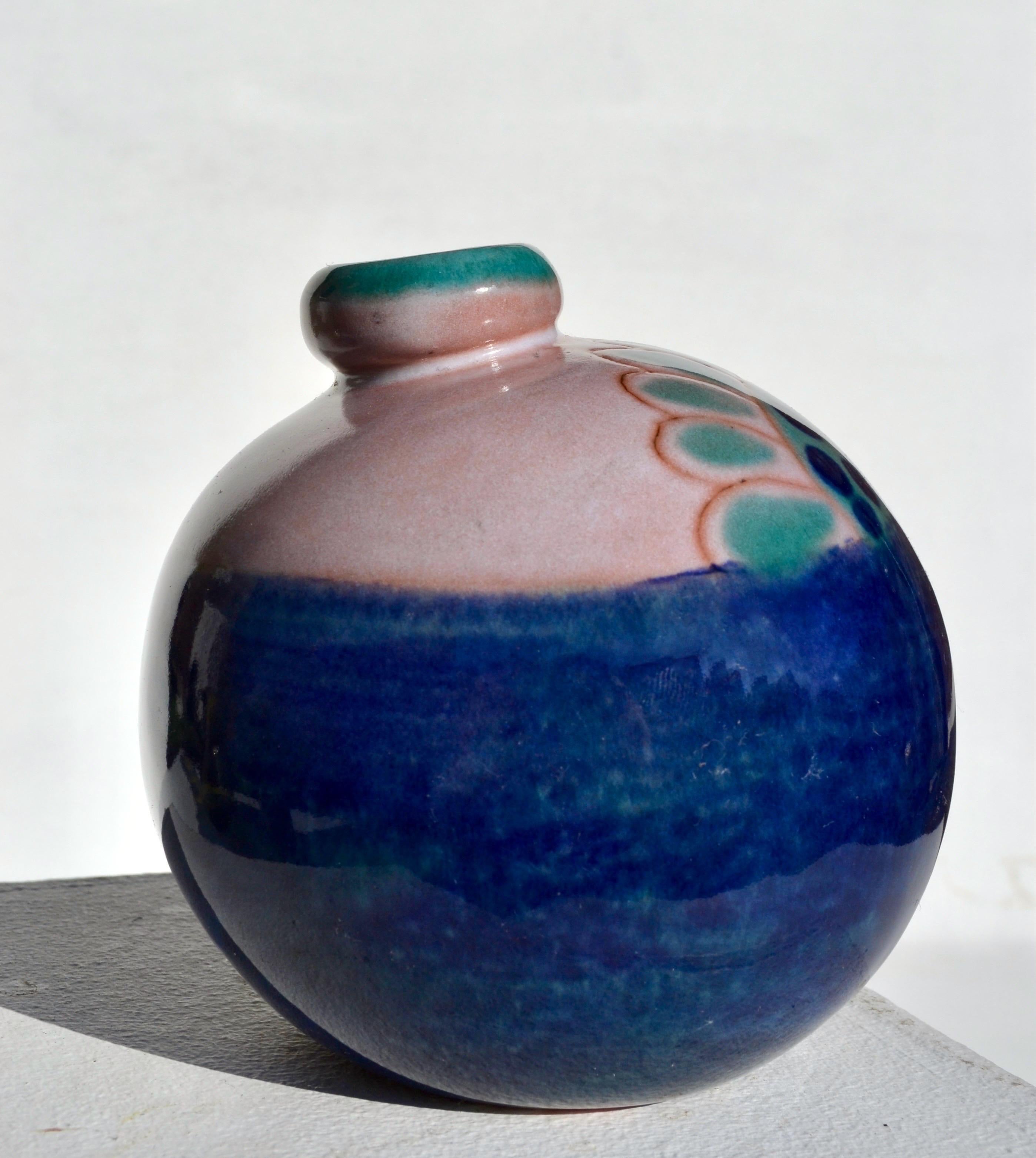 Francese Vaso sferico in ceramica di Cloutier Brothers, Francia, anni '70 in vendita