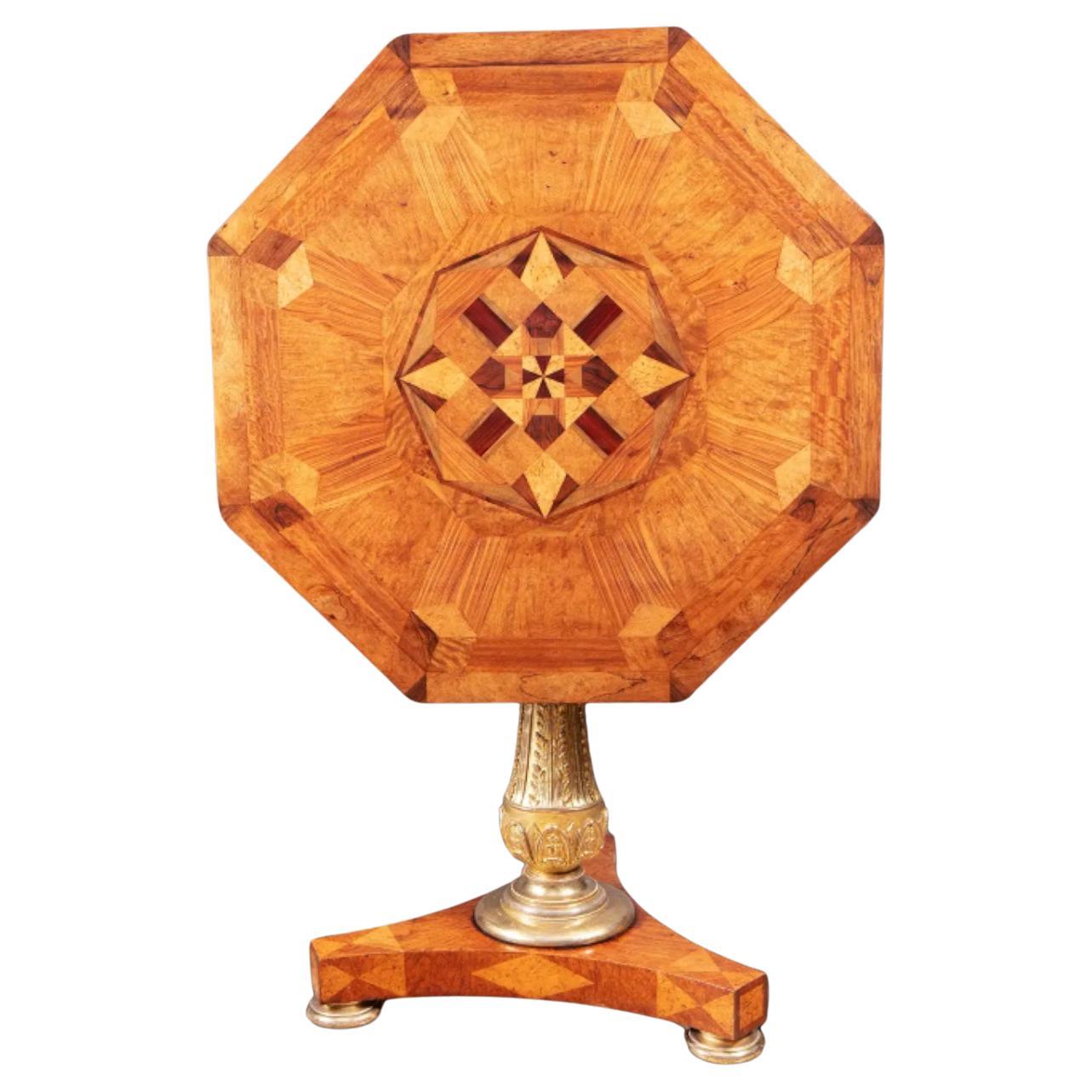 A splendid late Regency parquetry specimen top centre table by S. Jamar For Sale