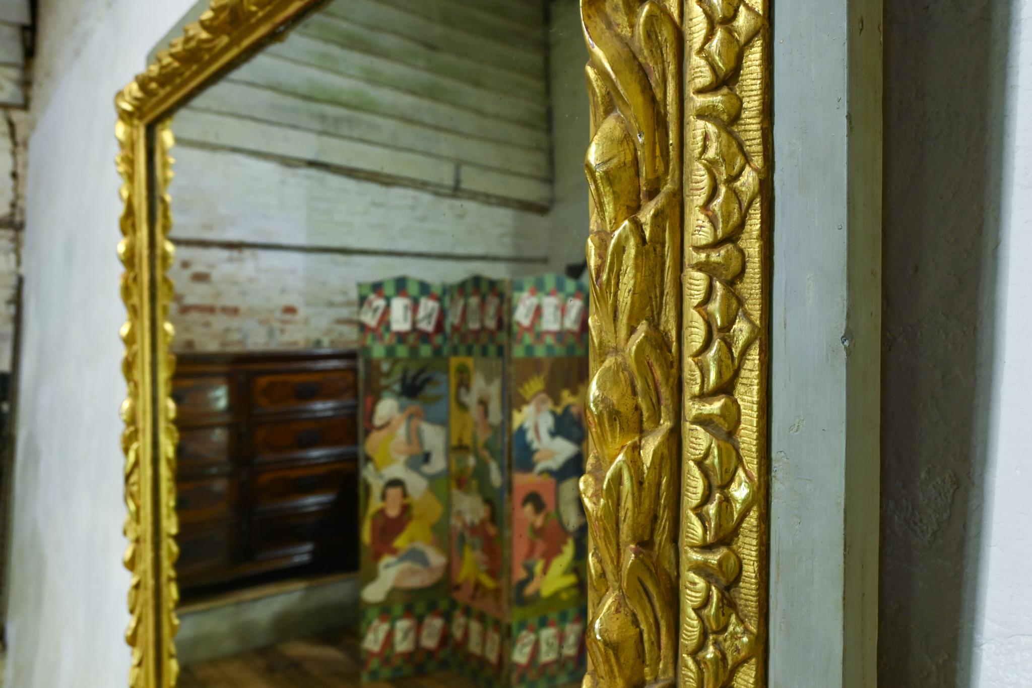 A Square 18th Century Swedish Painted Overmantel Mirror For Sale 7