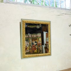 A Square 18th Century Swedish Painted Overmantel Mirror