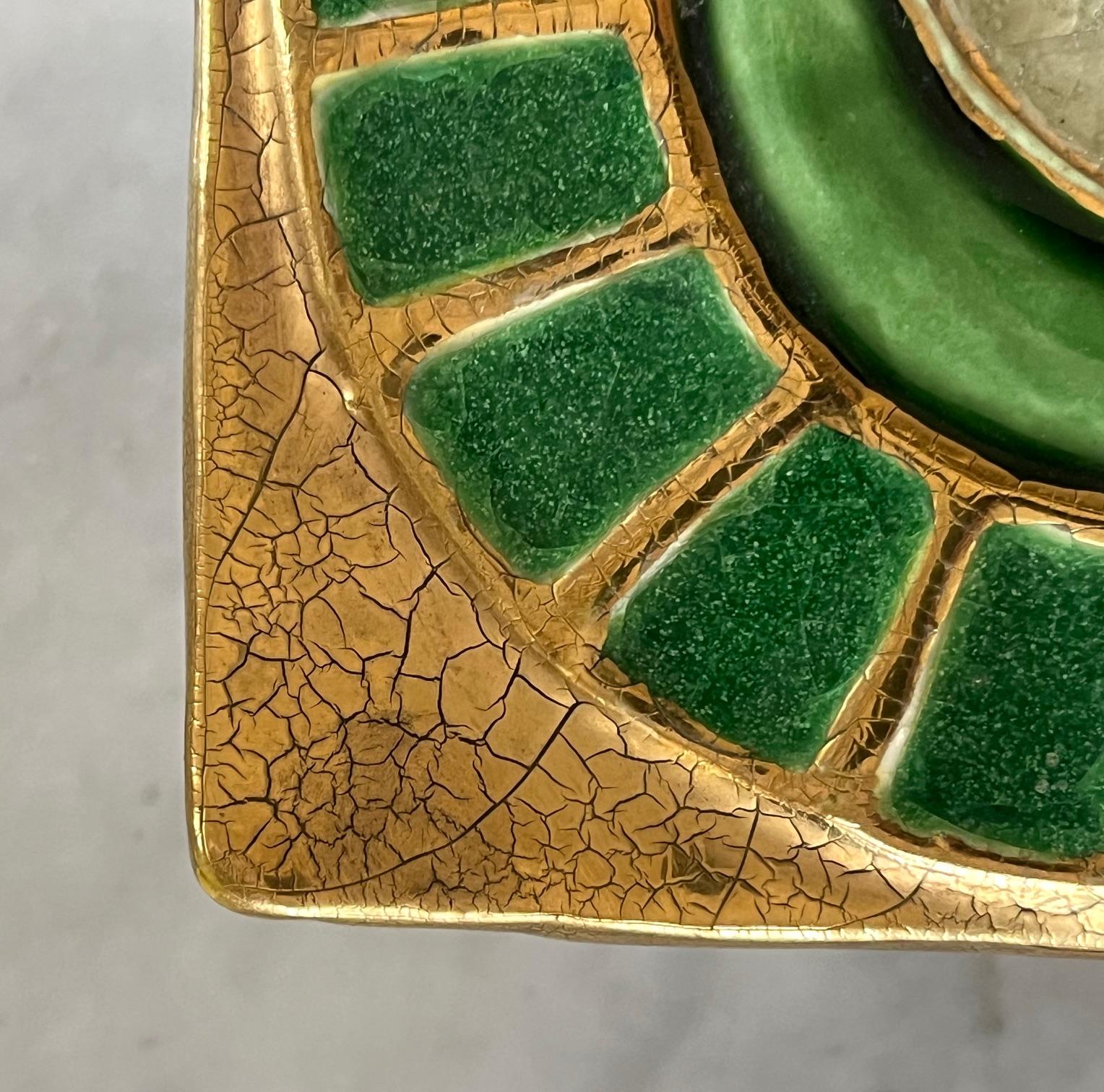 Late 20th Century A square ceramic box, by Mithé Espelt. France, 1970 For Sale