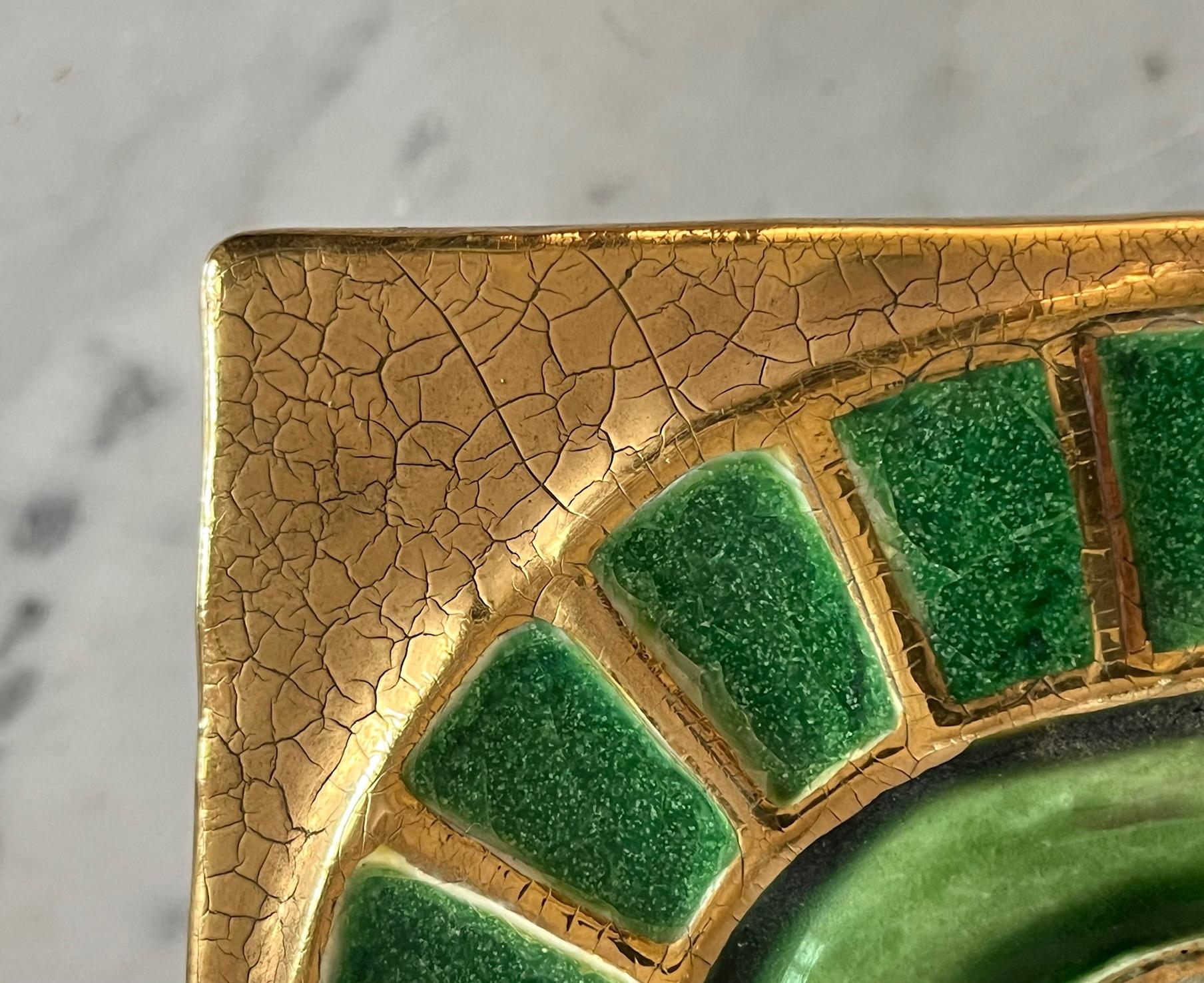 Ceramic A square ceramic box, by Mithé Espelt. France, 1970 For Sale