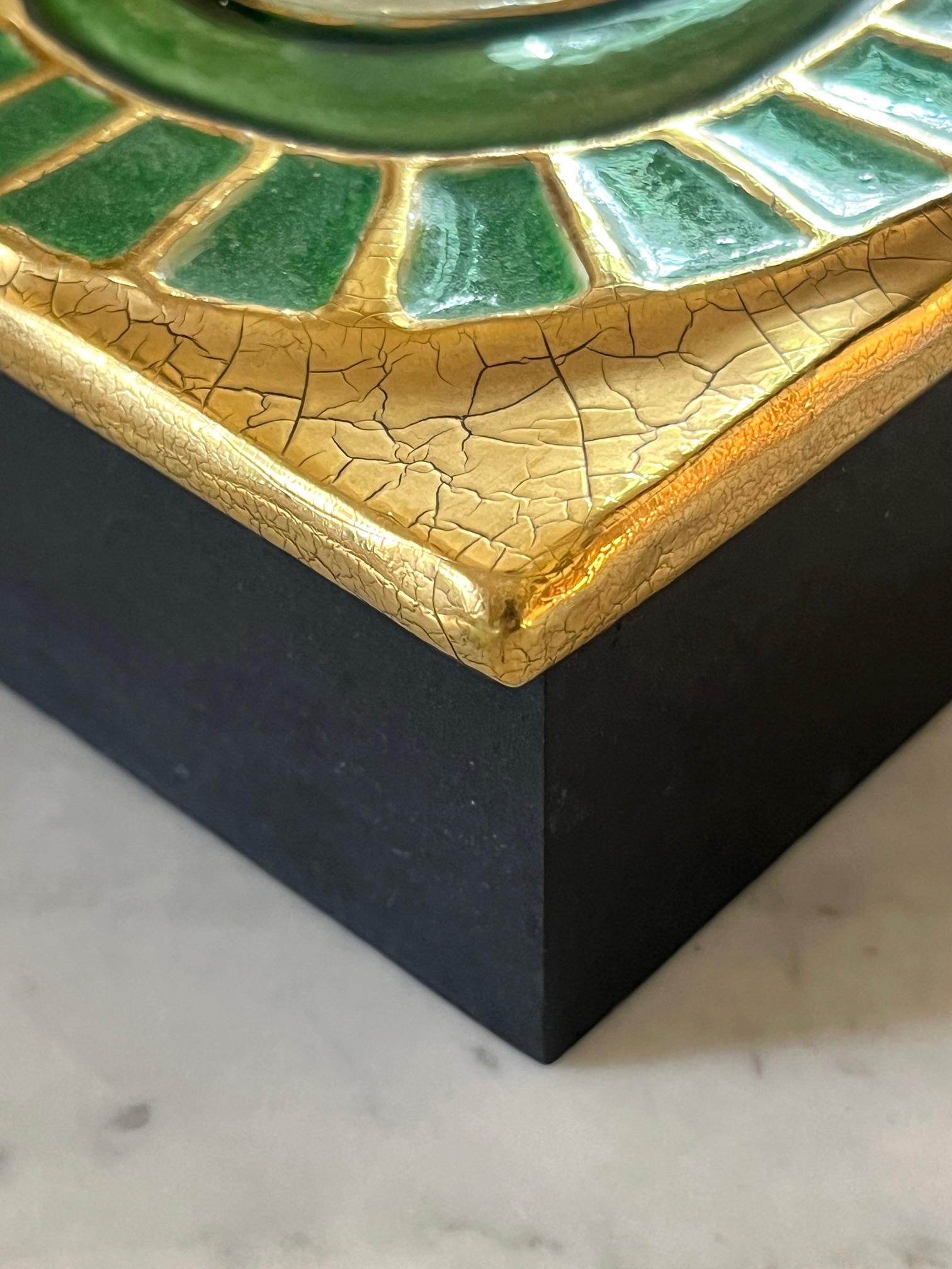 A square ceramic box, by Mithé Espelt. France, 1970 For Sale 1