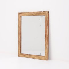 A square French Empire gilt wood mirror circa 1860.
