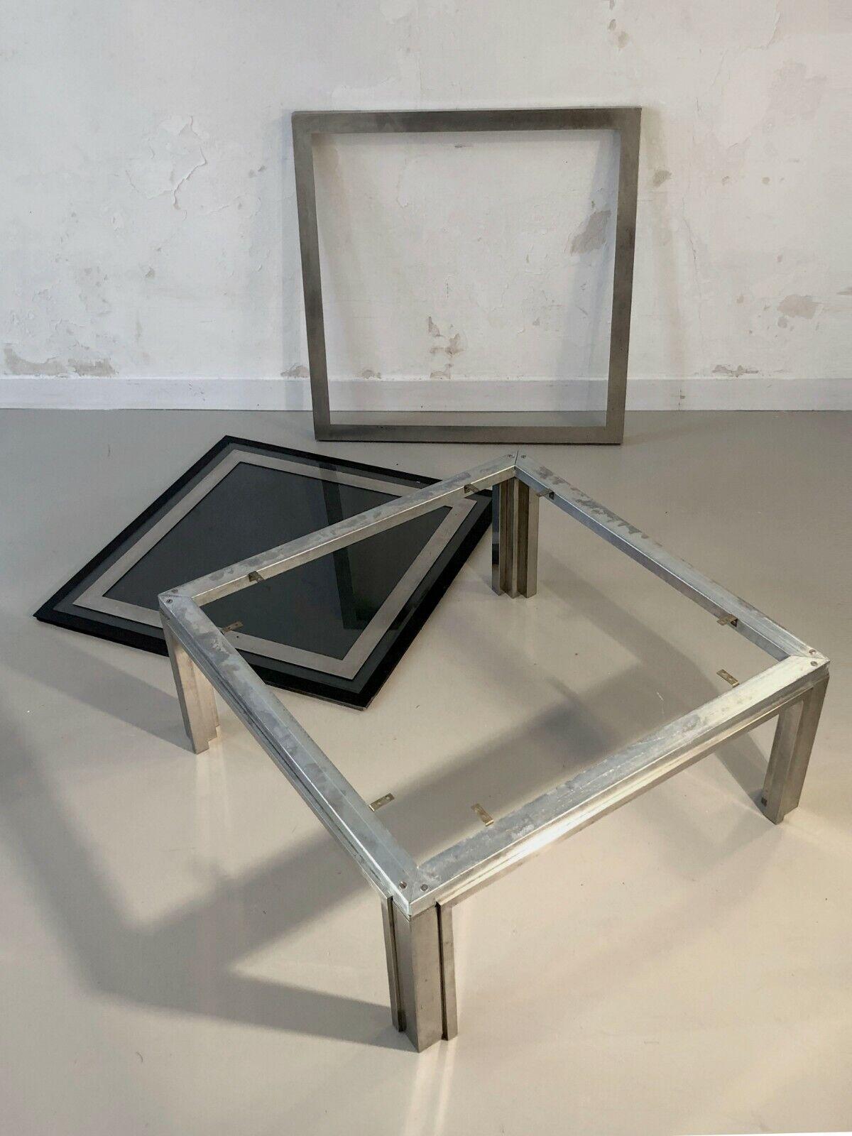 A Square RADICAL POSTMODERN COFFEE TABLE, by GIACOMO SINOPOLI, Italy 1970 For Sale 1