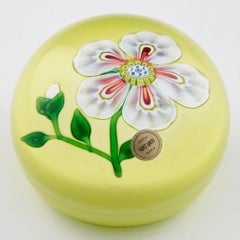 A St Louis Lampwork Flower and Bud Paperweight, 1973