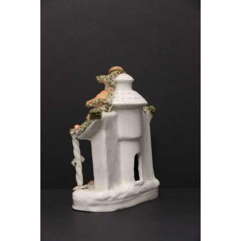 A Staffordshire pottery model of an English cottage circa 1860 English In Fair Condition For Sale In Central England, GB
