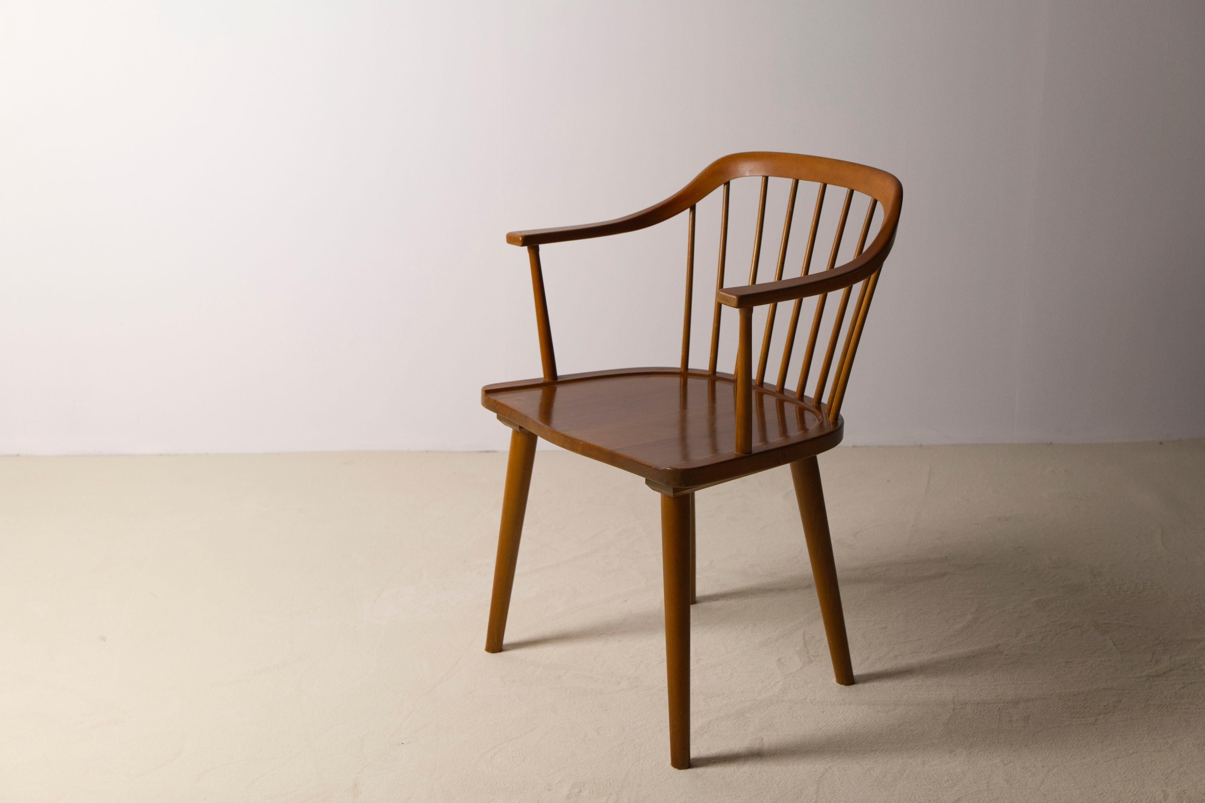 Stained Beech Armchair by Axel O. Larsen, Model 1776 FH, Denmark, 1950s

An armchair designed by Axel O. Larsen in the 1950s, noted online as model 1776 FH, made in stained beech. The design combines a elegant, functional frame with gentle curves in