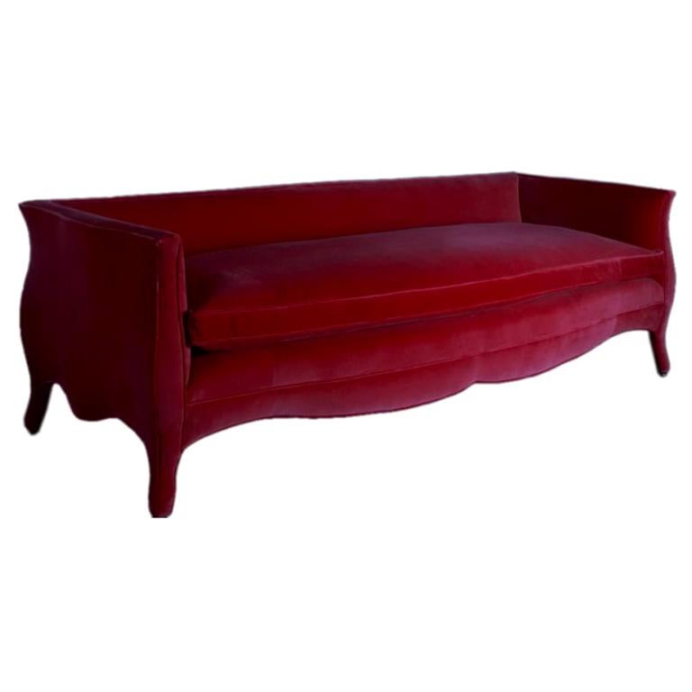 A Standard Low Back French Style Sofa by Talisman Bespoke For Sale