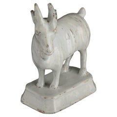 A standing white goat, Delft, 1740-1780