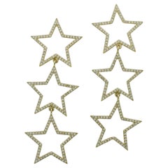 ""A Star is Born"" Diamant-Ohrringe aus Gelbgold