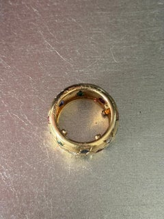 A Star Set Multi Gem and Diamond Wide Band, by Cartier, France