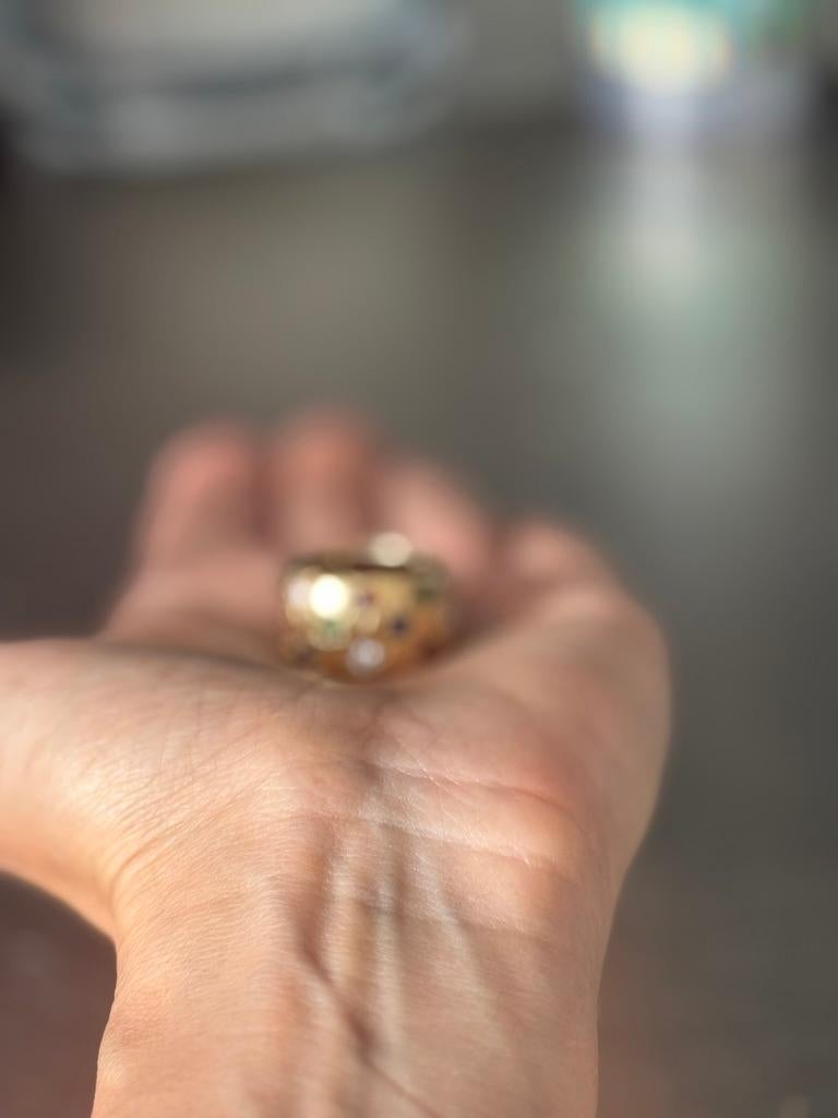 Sternförmiges breites Band mit mehreren Edelsteinen und Diamanten, von Cartier, Frankreich Damen im Angebot