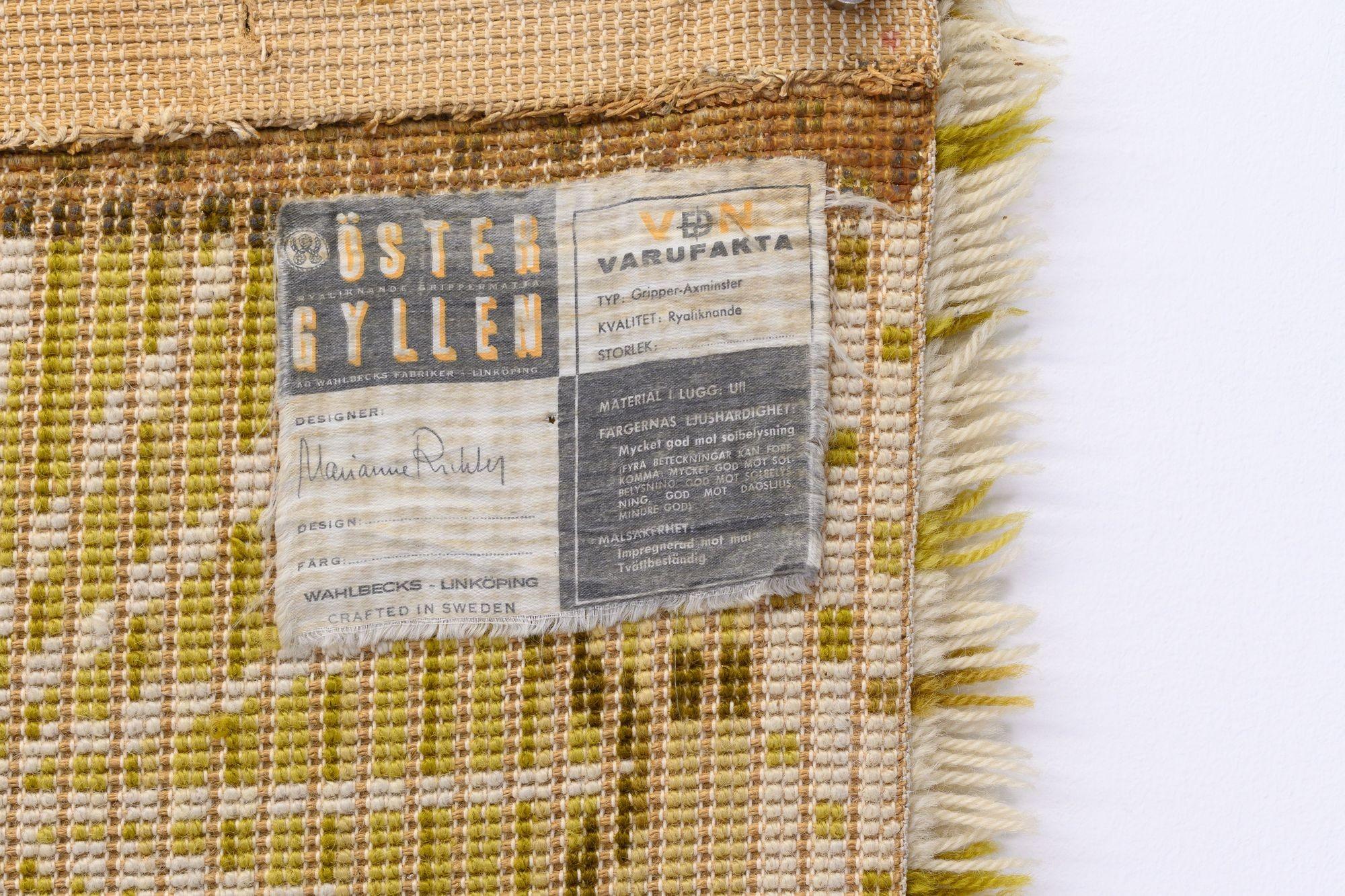 Laine Tapis Rya « Stars » de Marianne Richter en vente