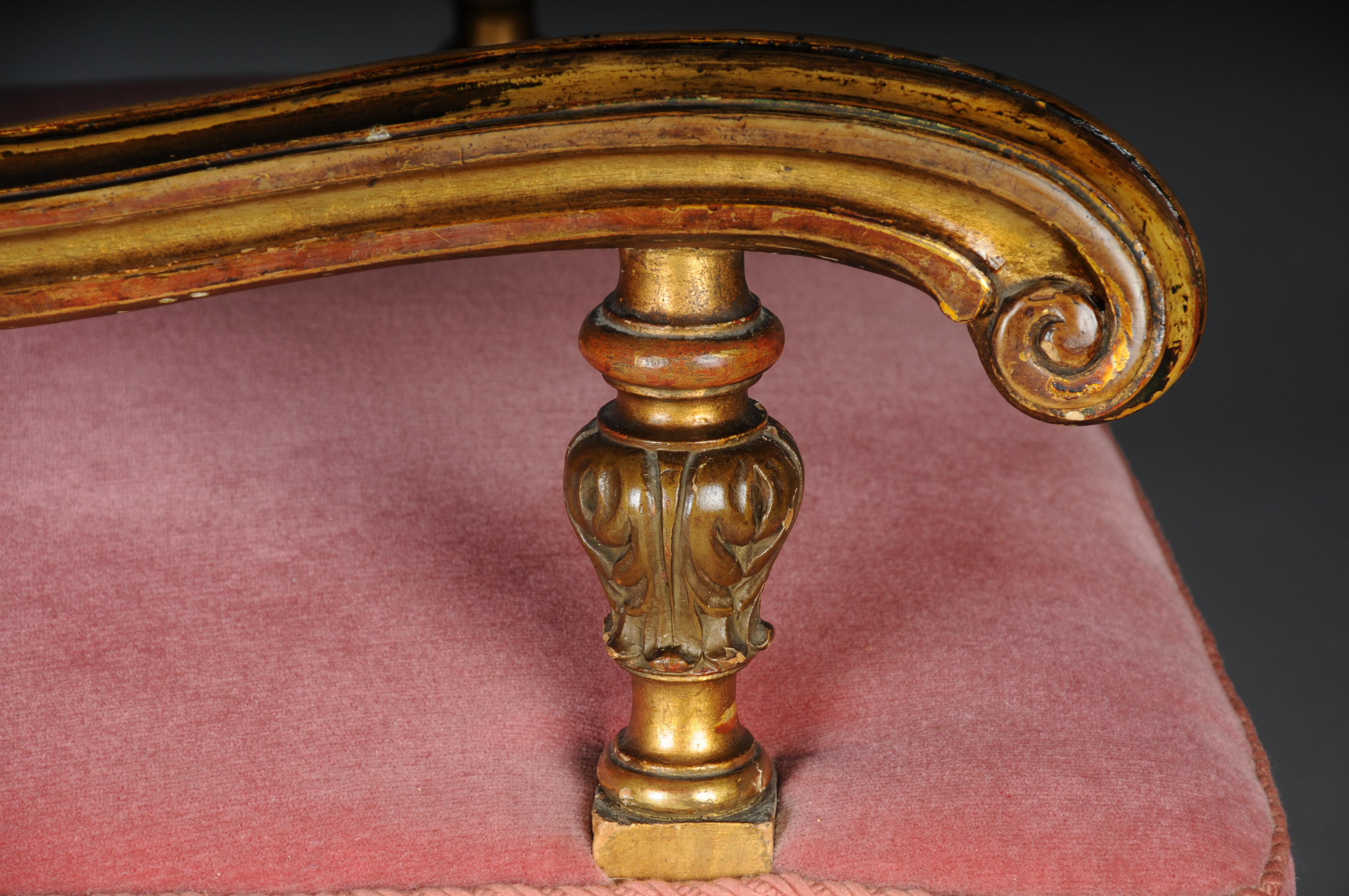 Un imposant fauteuil baroque, doré, vers 1870 en vente 3