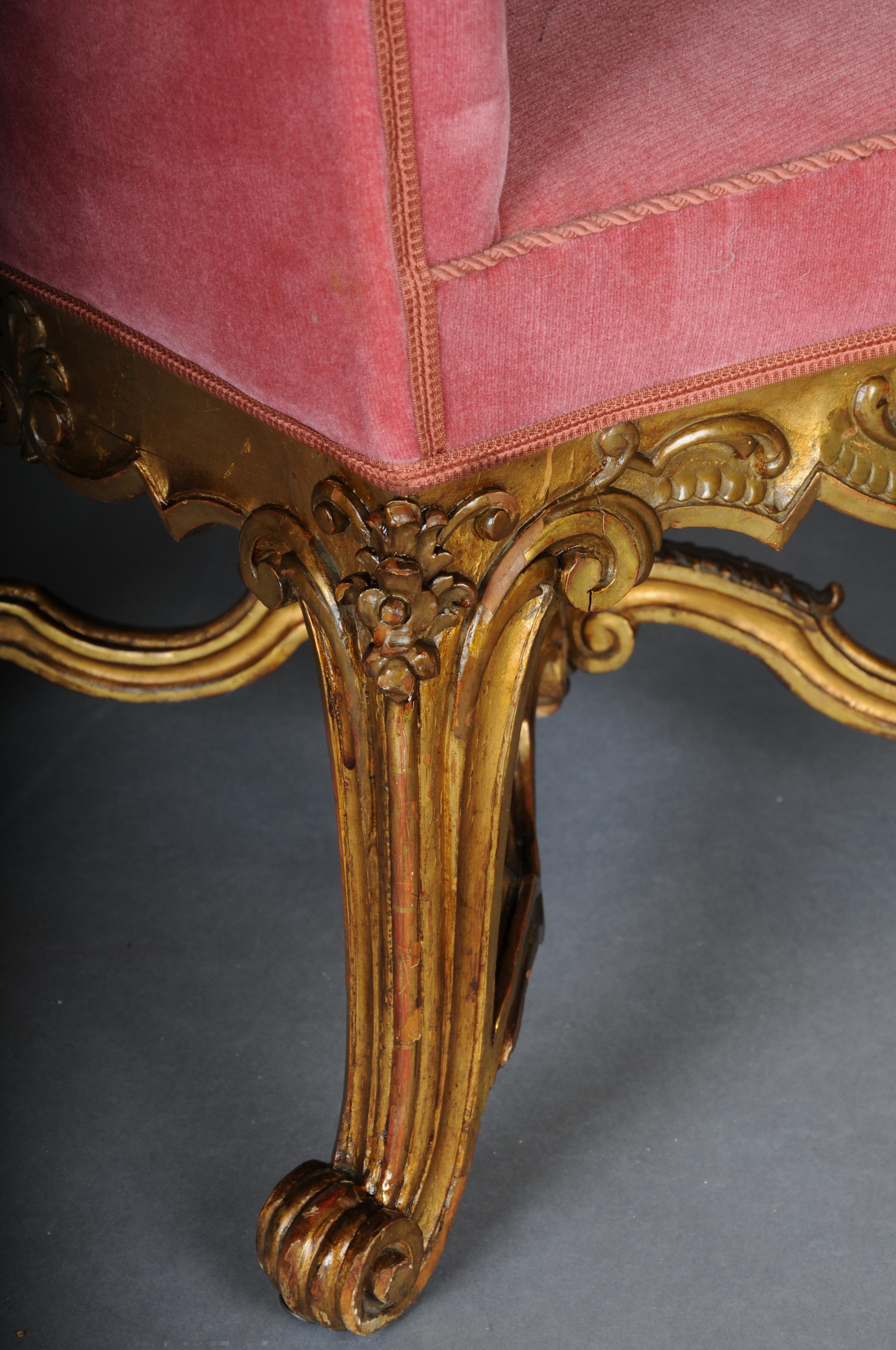 Un imposant fauteuil baroque, doré, vers 1870 en vente 7