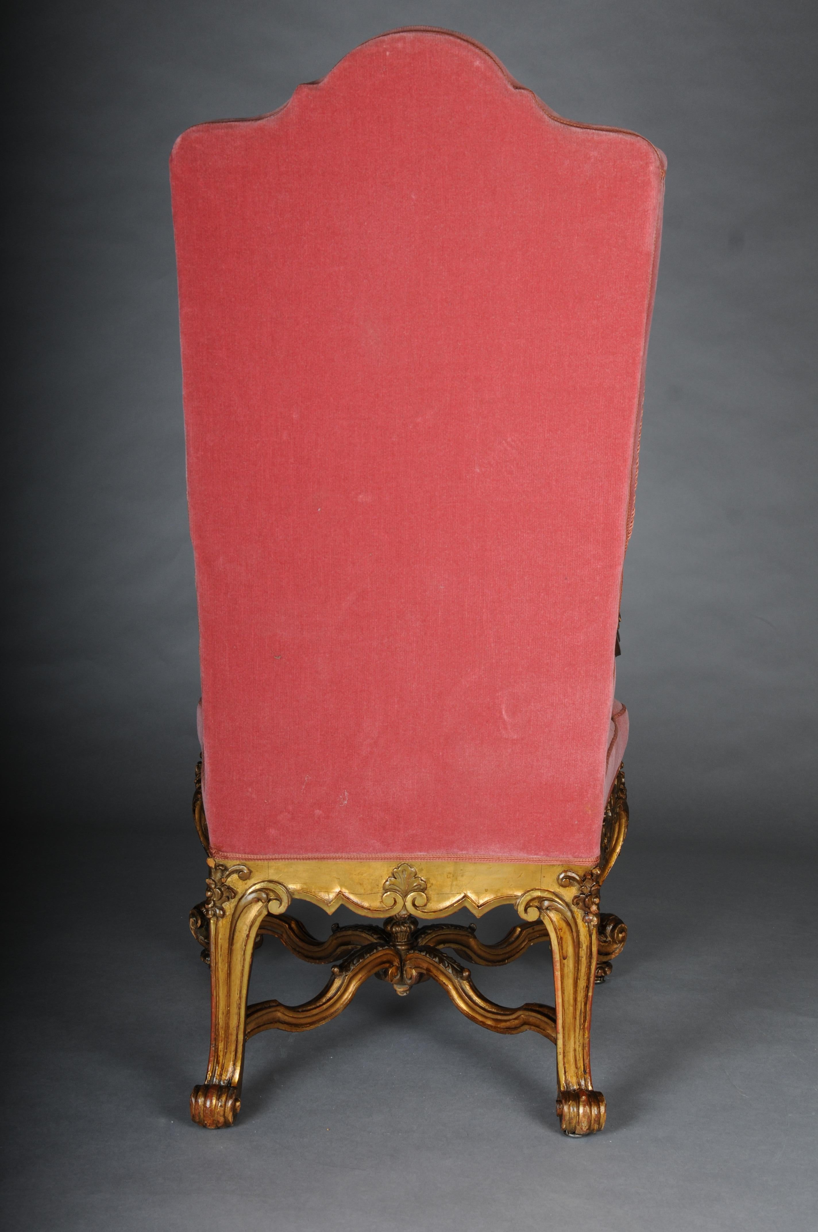 Un imposant fauteuil baroque, doré, vers 1870 en vente 8