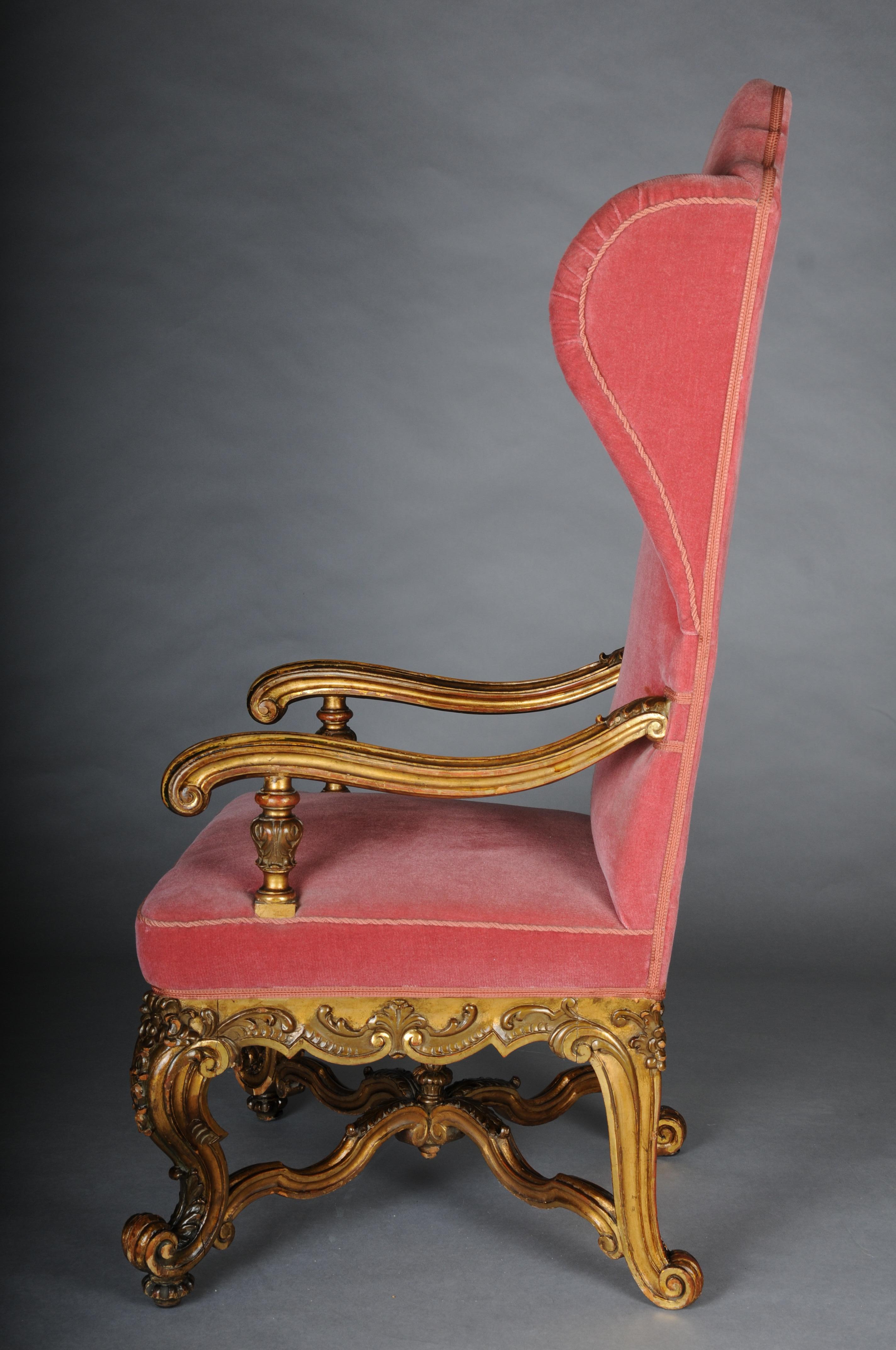Un imposant fauteuil baroque, doré, vers 1870 en vente 11