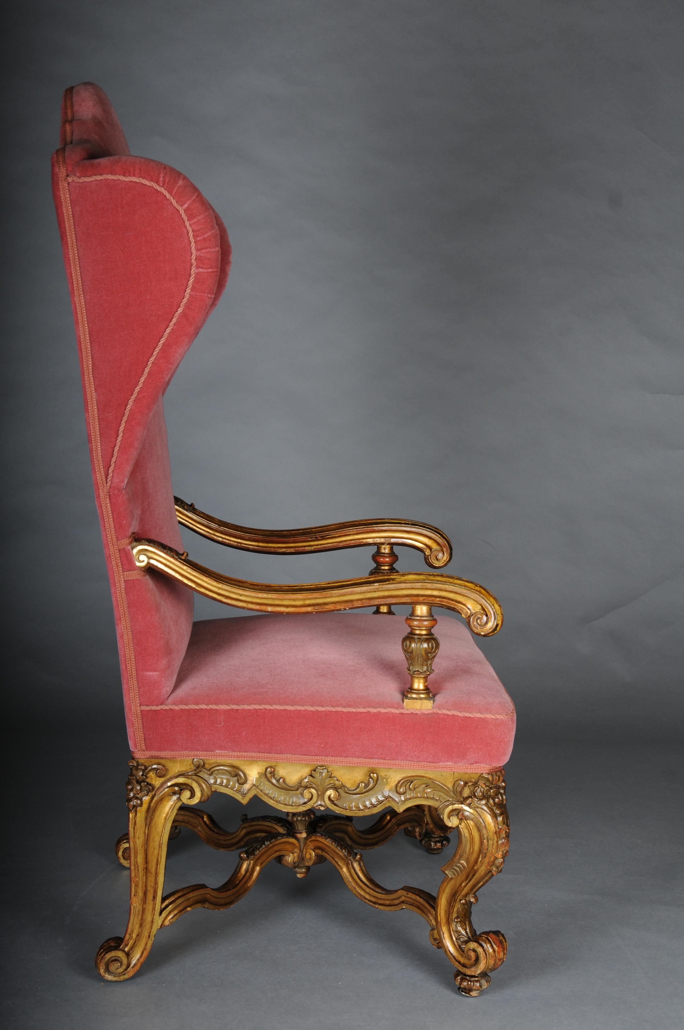 Un imposant fauteuil baroque, doré, vers 1870 en vente 1