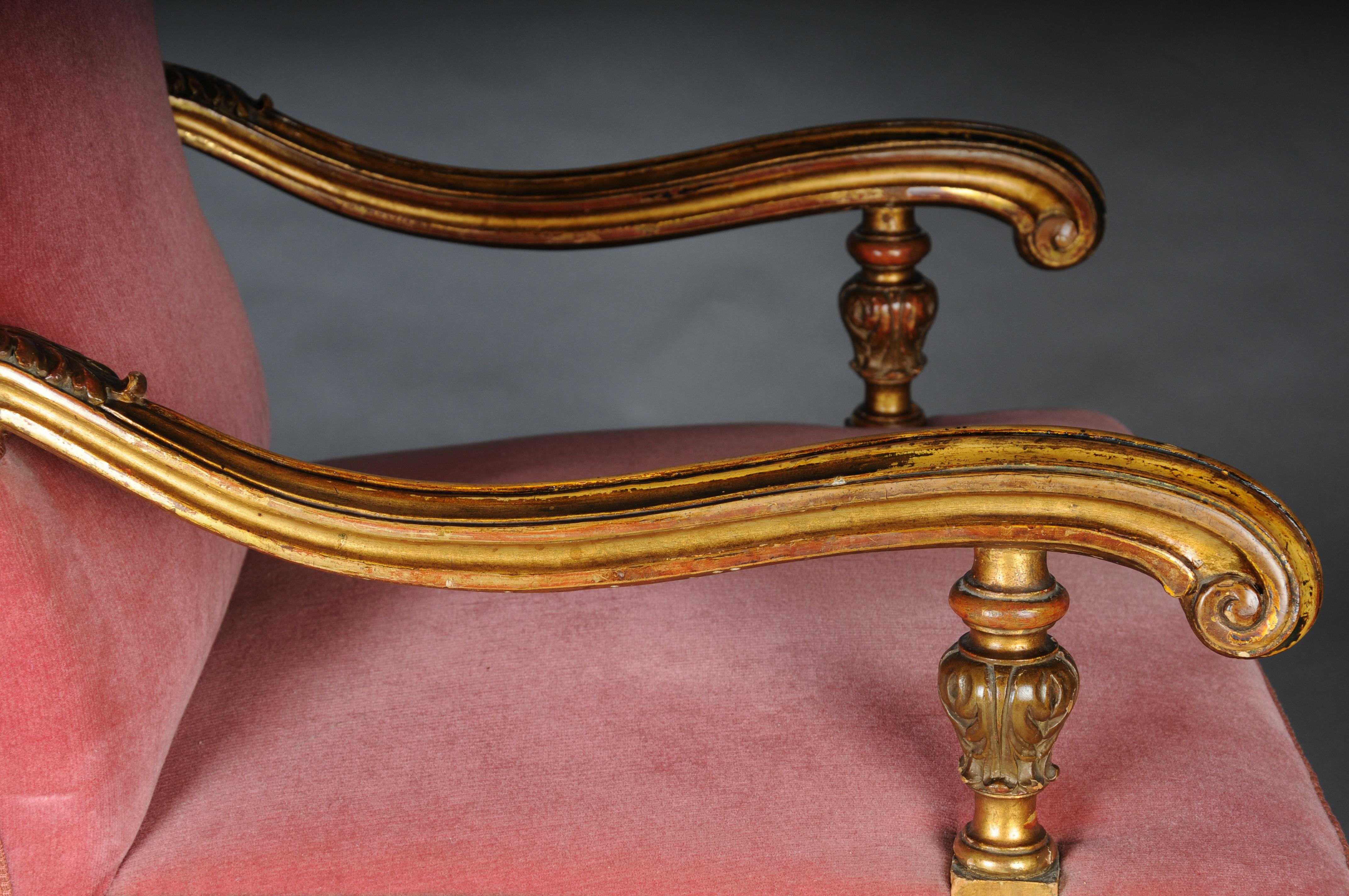 Un imposant fauteuil baroque, doré, vers 1870 en vente 2