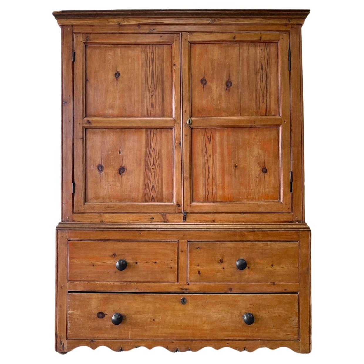 A Stately English 18th Century Tack Cupboard