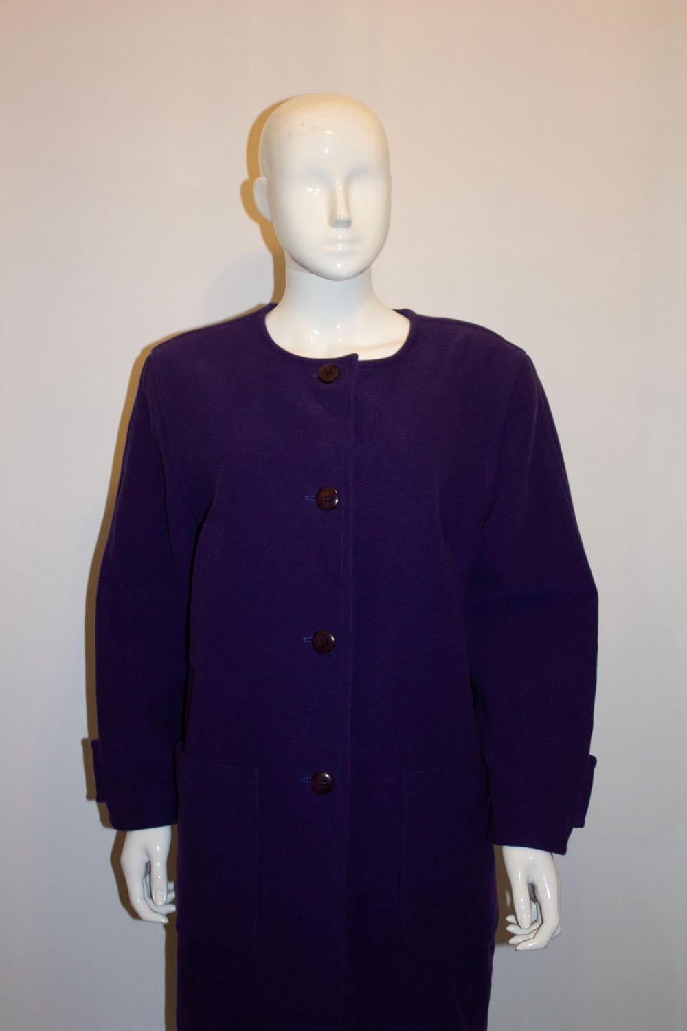 Women's or Men's A statement vintage purple coat by Courreges For Sale