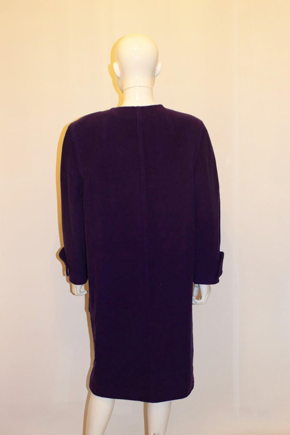 A statement vintage purple coat by Courreges For Sale 2
